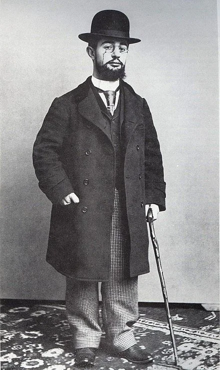 Henri de Toulouse-Lautrec possibly sporting his hollowed out liquor filled cane?