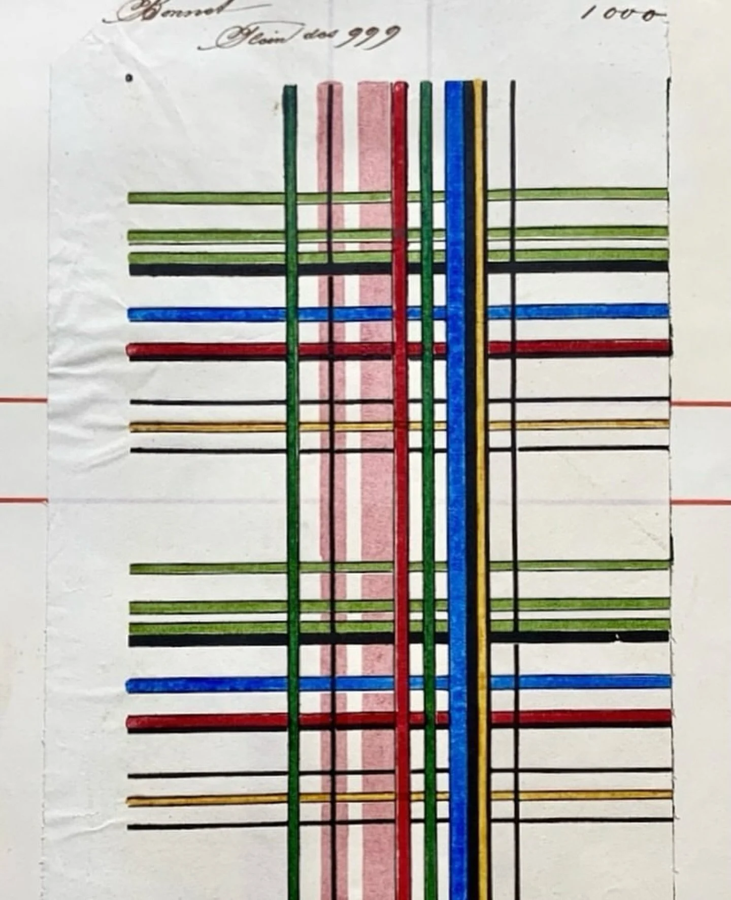 So bold and contemporary. Antique check pattern from a French sample book of printed textile designs.

#antiquetextiledesign #frenchtextile #textiledocument  #checkedpattern #designinspiration #antiquetextiles #colourinspiration #designinspiration #s