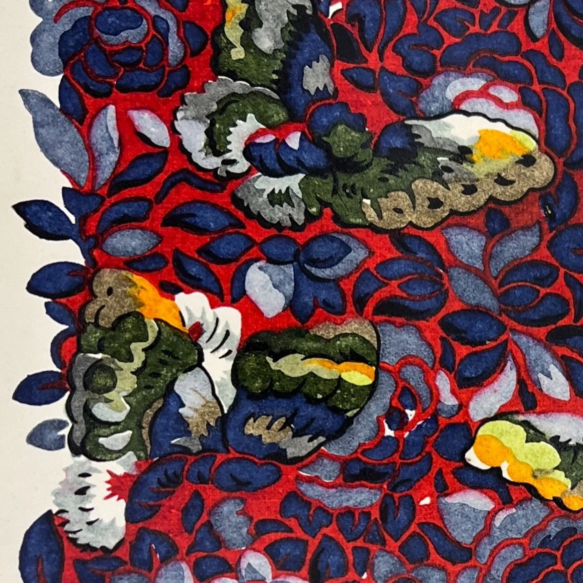 Sold 🔴 Butterflies and flowers.
Antique French textile design, 1911

#frenchtextile #antiquetextiles #textilearchive #butterflypattern #sophieroet