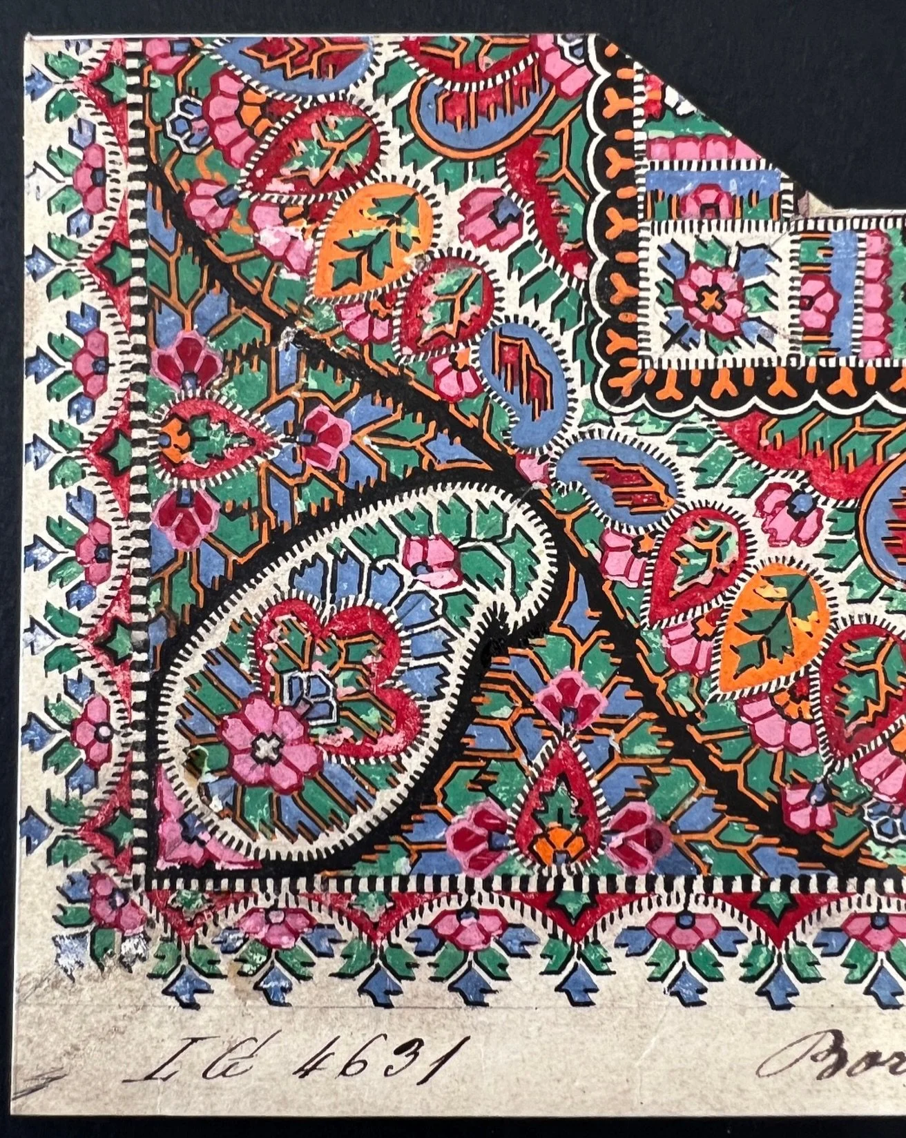 I recently acquired a selection of exquisite antique hand-painted paisley designs from Alsace. A particular favourite is this very small border which dates from the early 1800&rsquo;s.

#paisley #paisleydesign #antiquepaisley #textilearchive #sophier