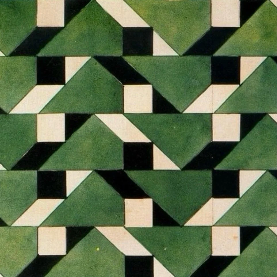 Graphic textile design by Liubov Popover, early 1900&rsquo;s.

Popover (1889-1924) was a founding member and the sole female voice in early 20th-century Russian Constructivism.
Her textile designs merged aesthetic innovation with social purpose.
Popo