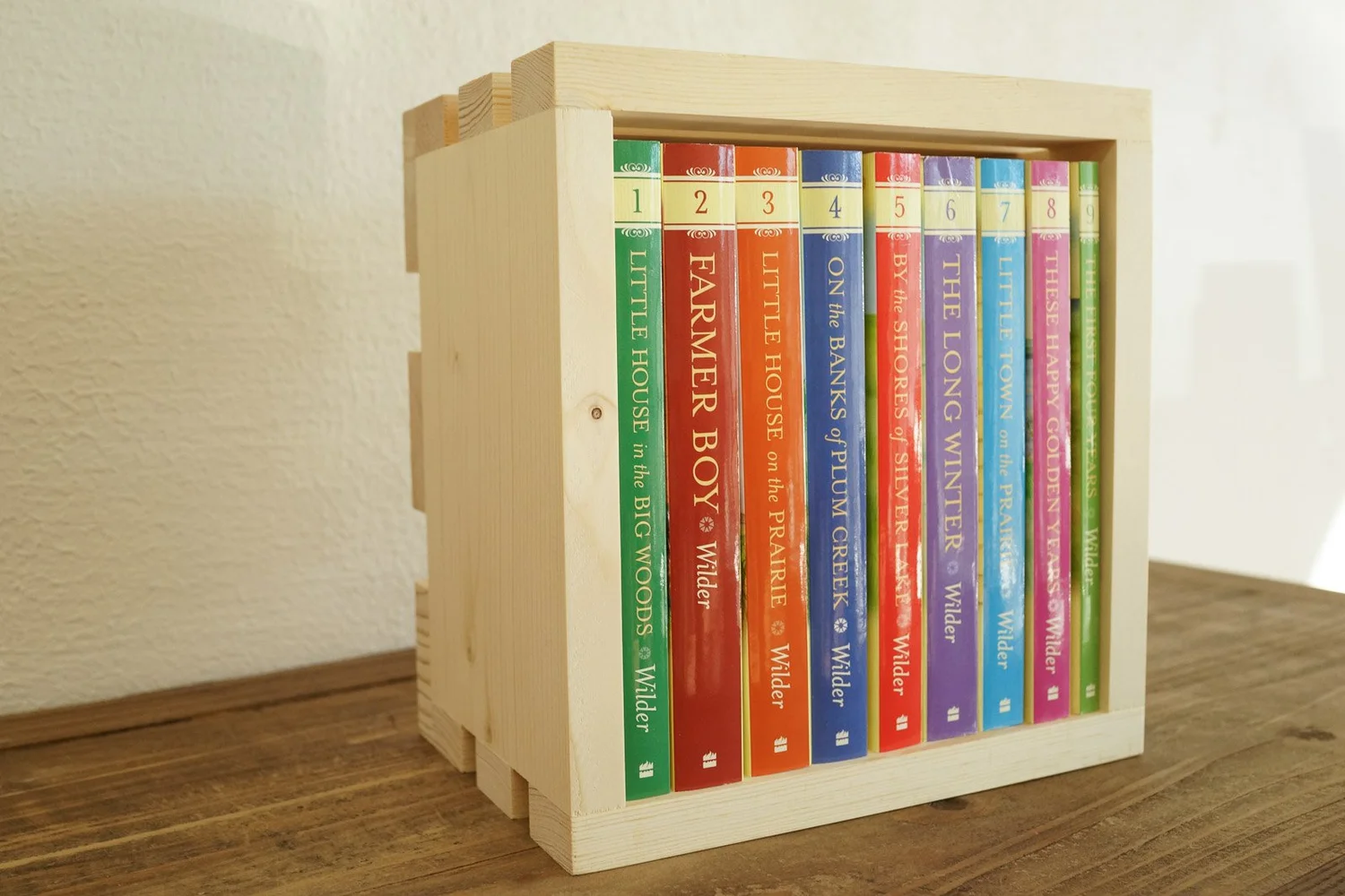 Color Edition Paperback Little House Nine-Book Set In Wooden Crate 