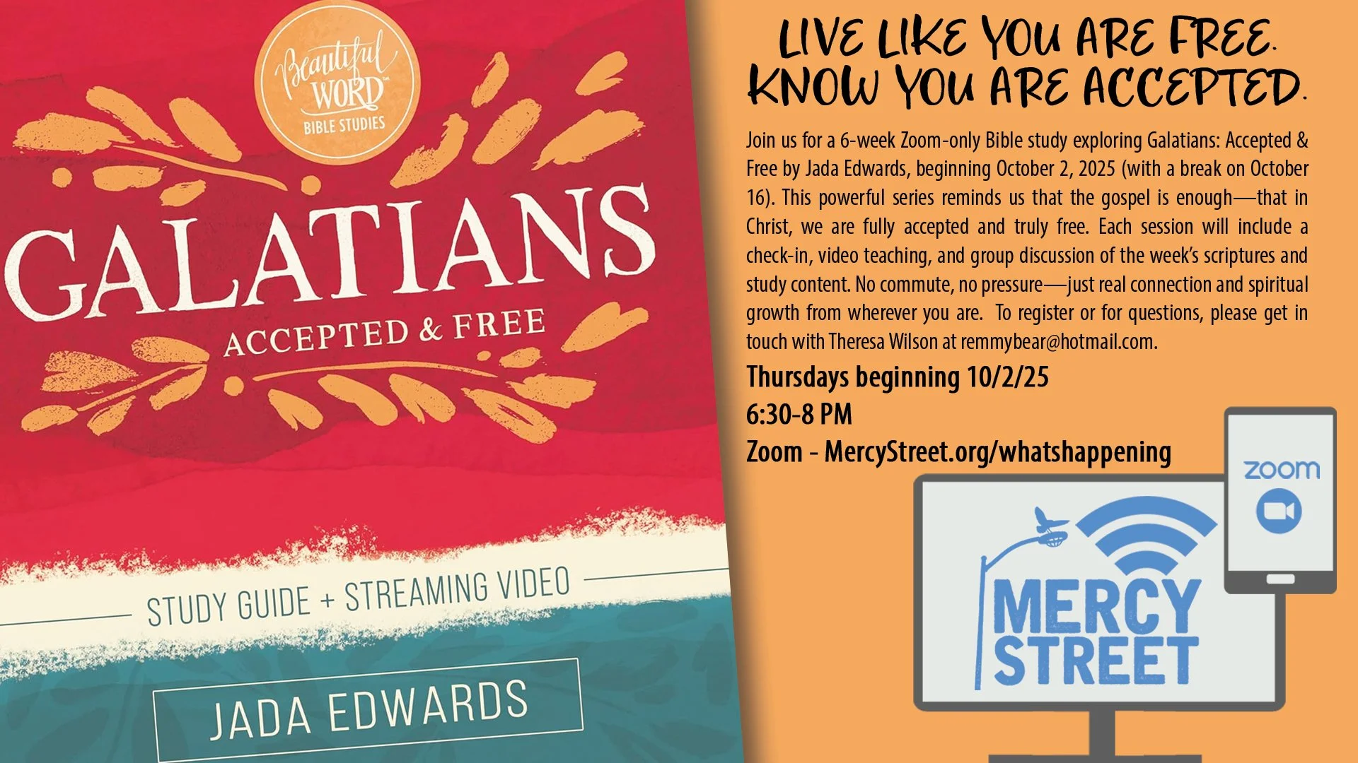 Zoom Bible Study: Galatians - Accepted & Free