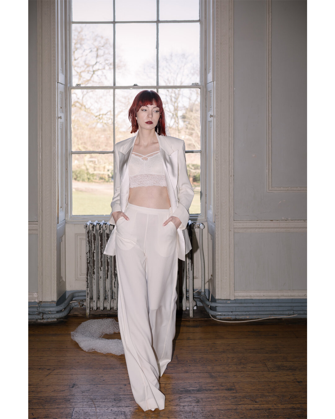 A moment for this bridal trouser suit and polka dot veil!

Here are ten from this stunning Vogue-inspired shoot in a London wedding venue with incredible natural light! I also used flash photography for some of this photoshoot to help mix it up. 

Ed