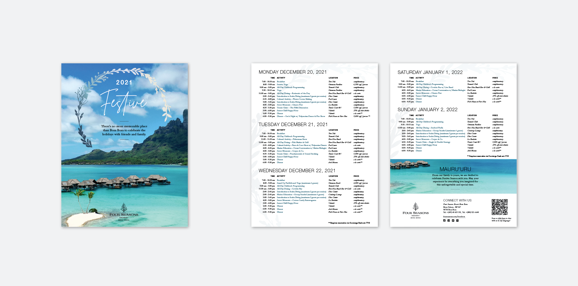 Festive Program - Four Seasons Resort Bora Bora