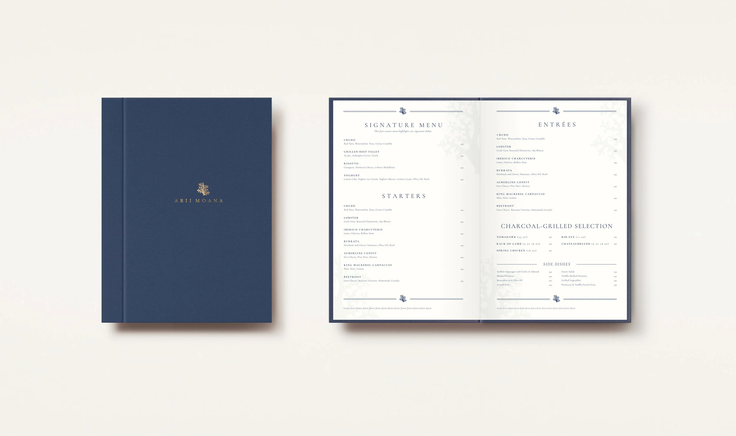 Four Seasons Resort Bora Bora - Arii Moana Menus