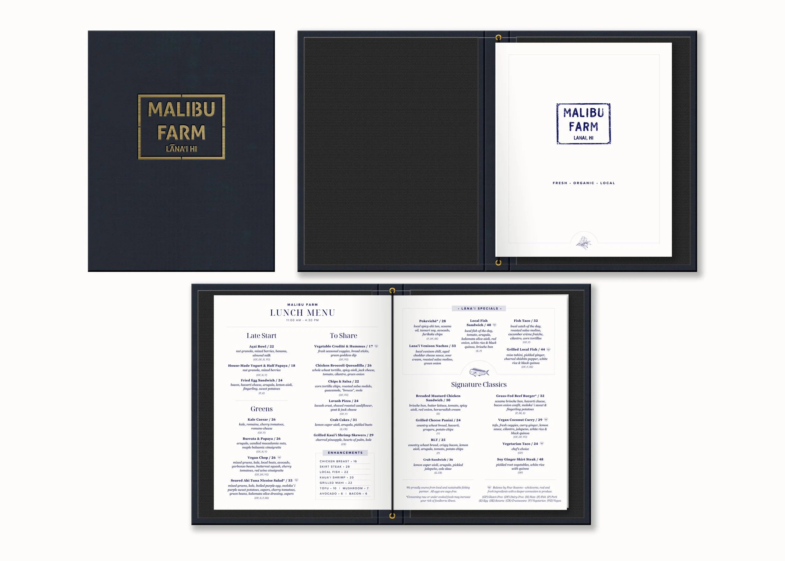 Four Seasons Resort Lanai - Malibu Farm Menus