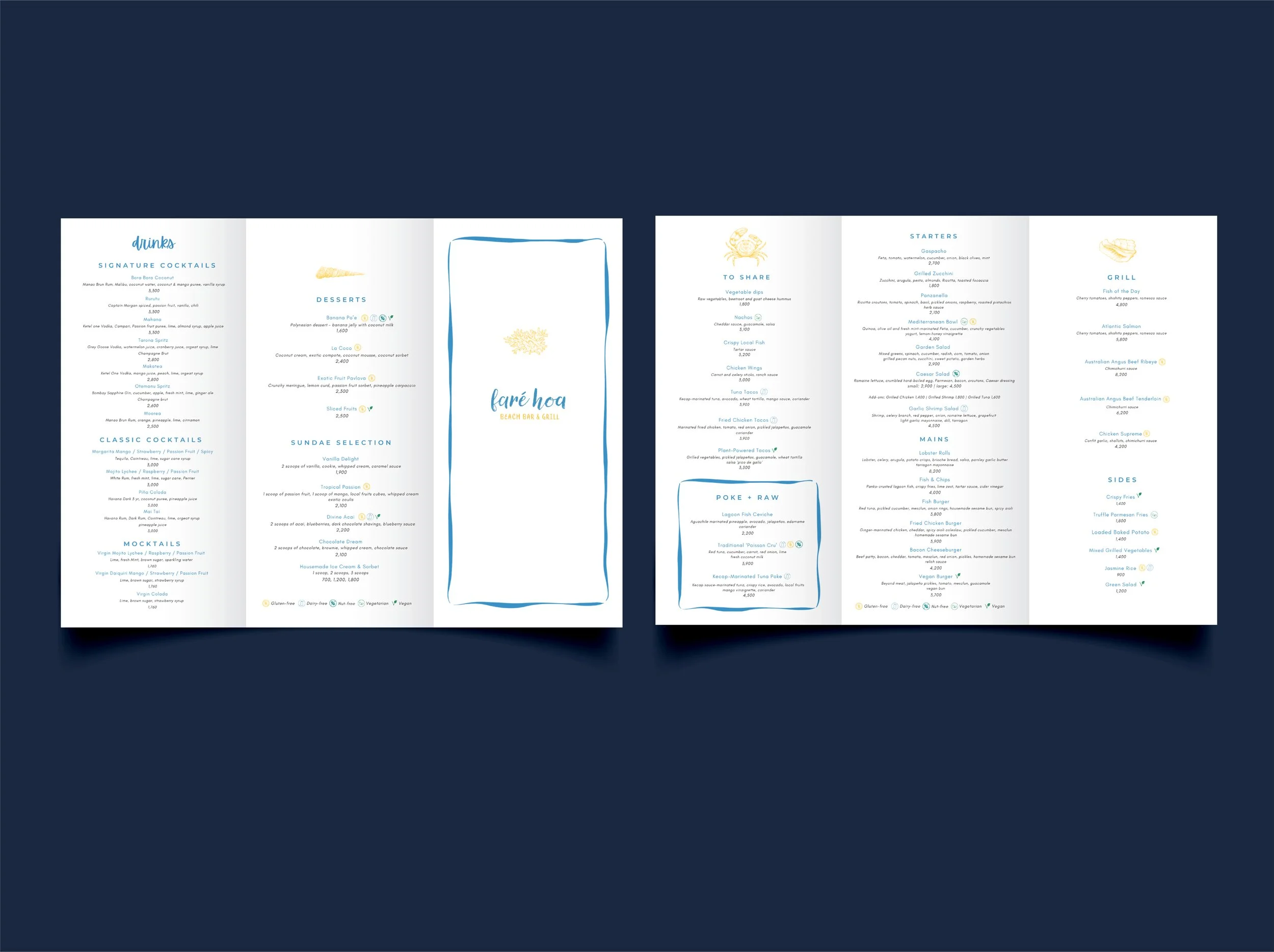 Four Seasons Resort Bora Bora - Fare Hoa Menu