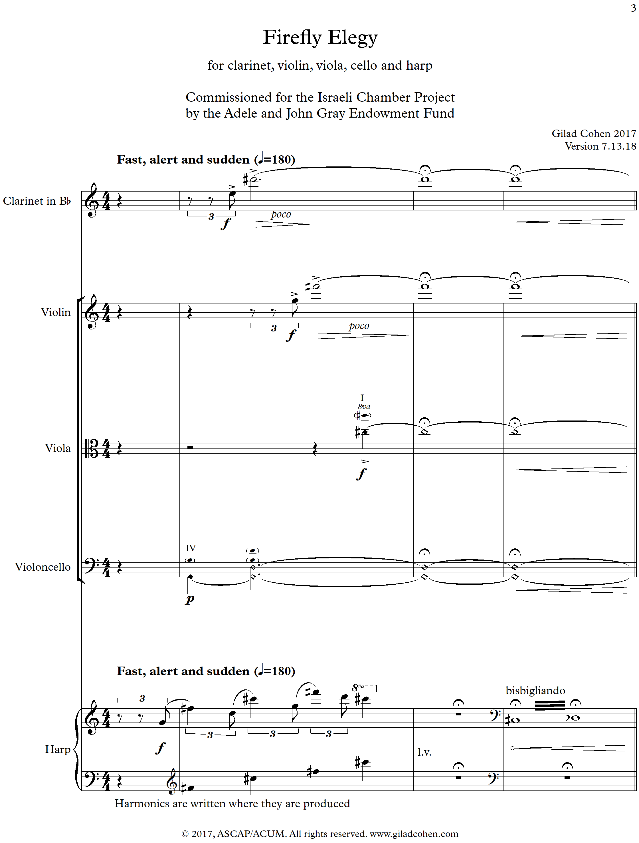 Firefly Elegy: score+parts (hard copy)