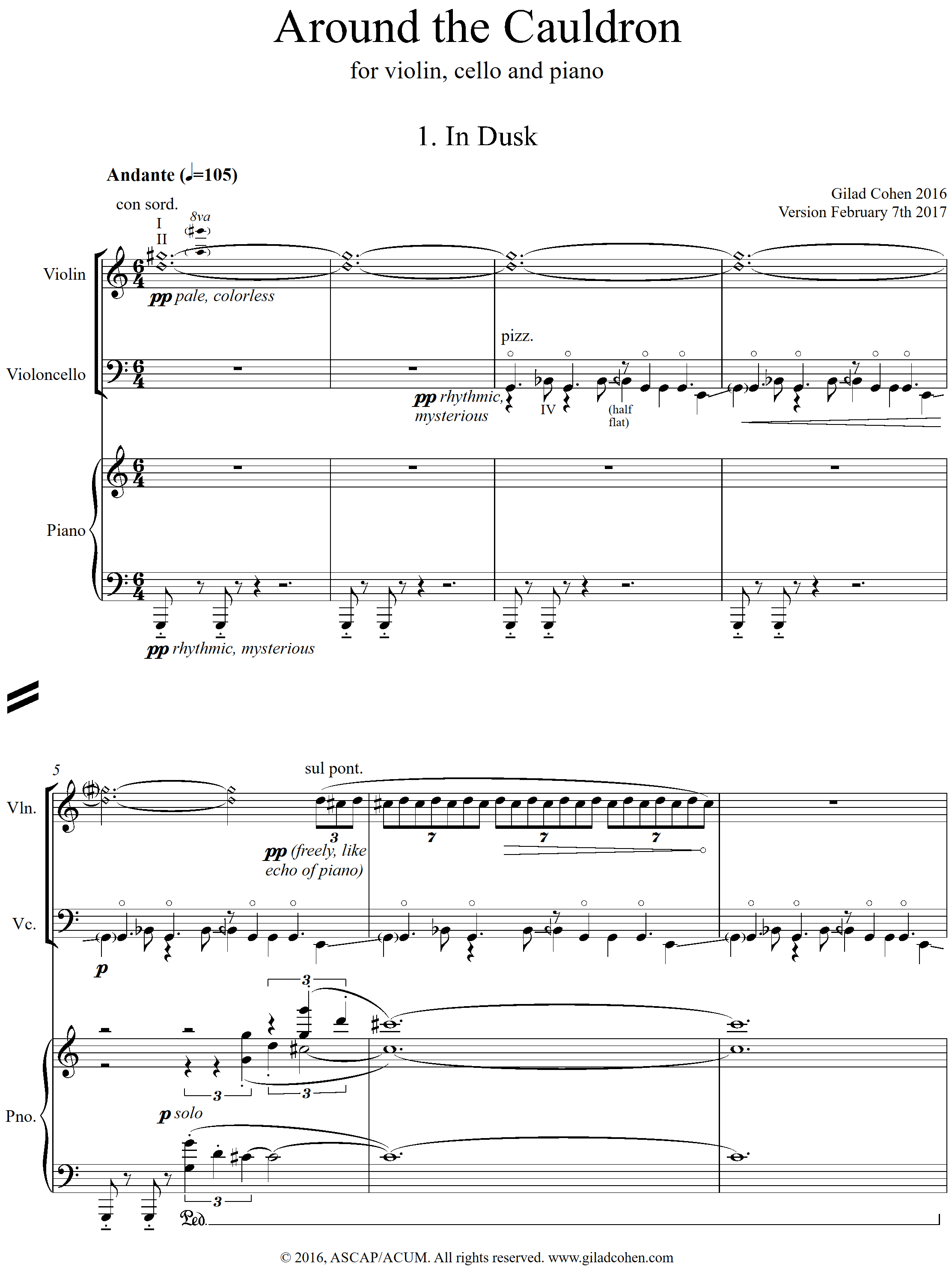 Around the Cauldron: score+parts (hard copy)