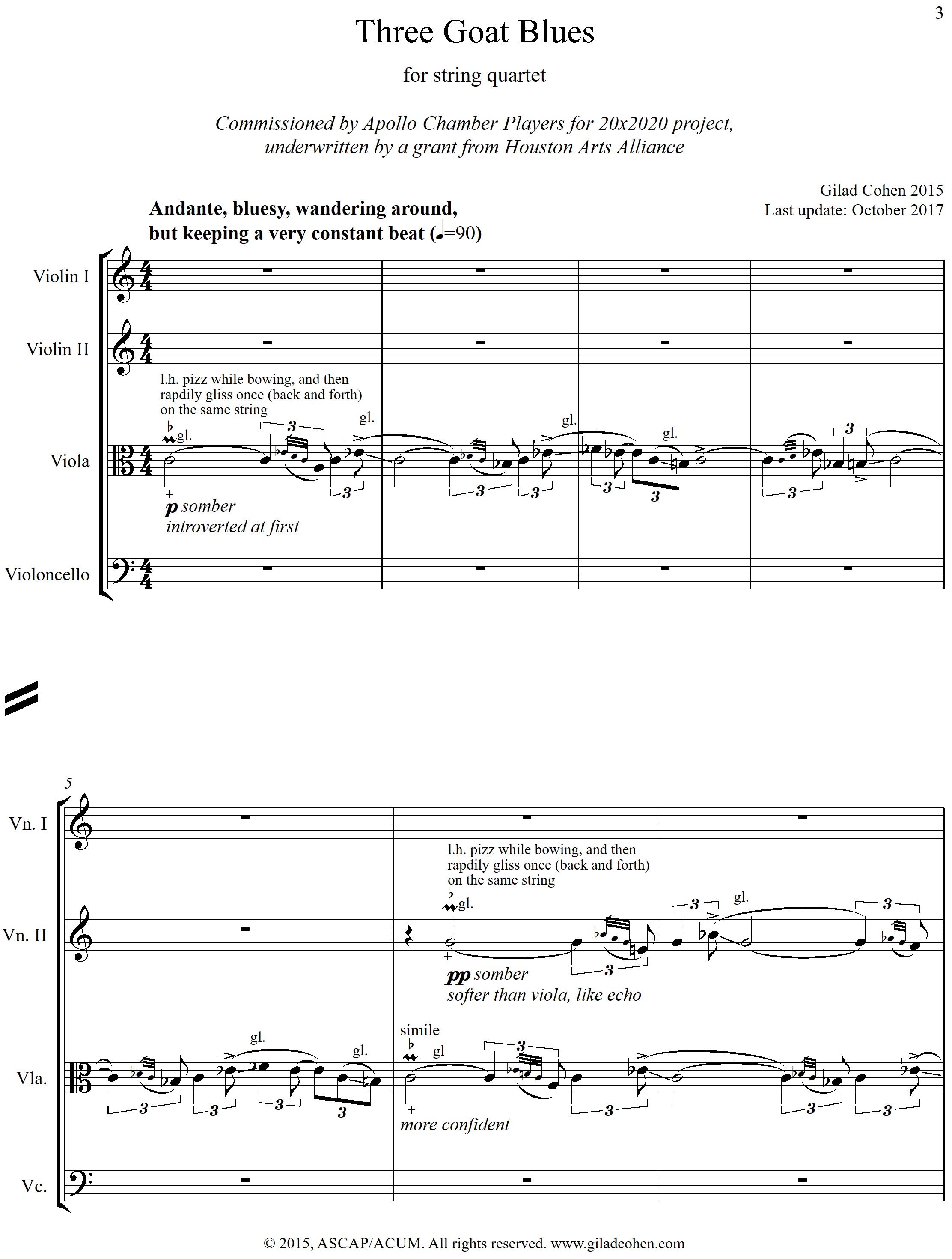 Three Goat Blues: score+parts (hard copy)