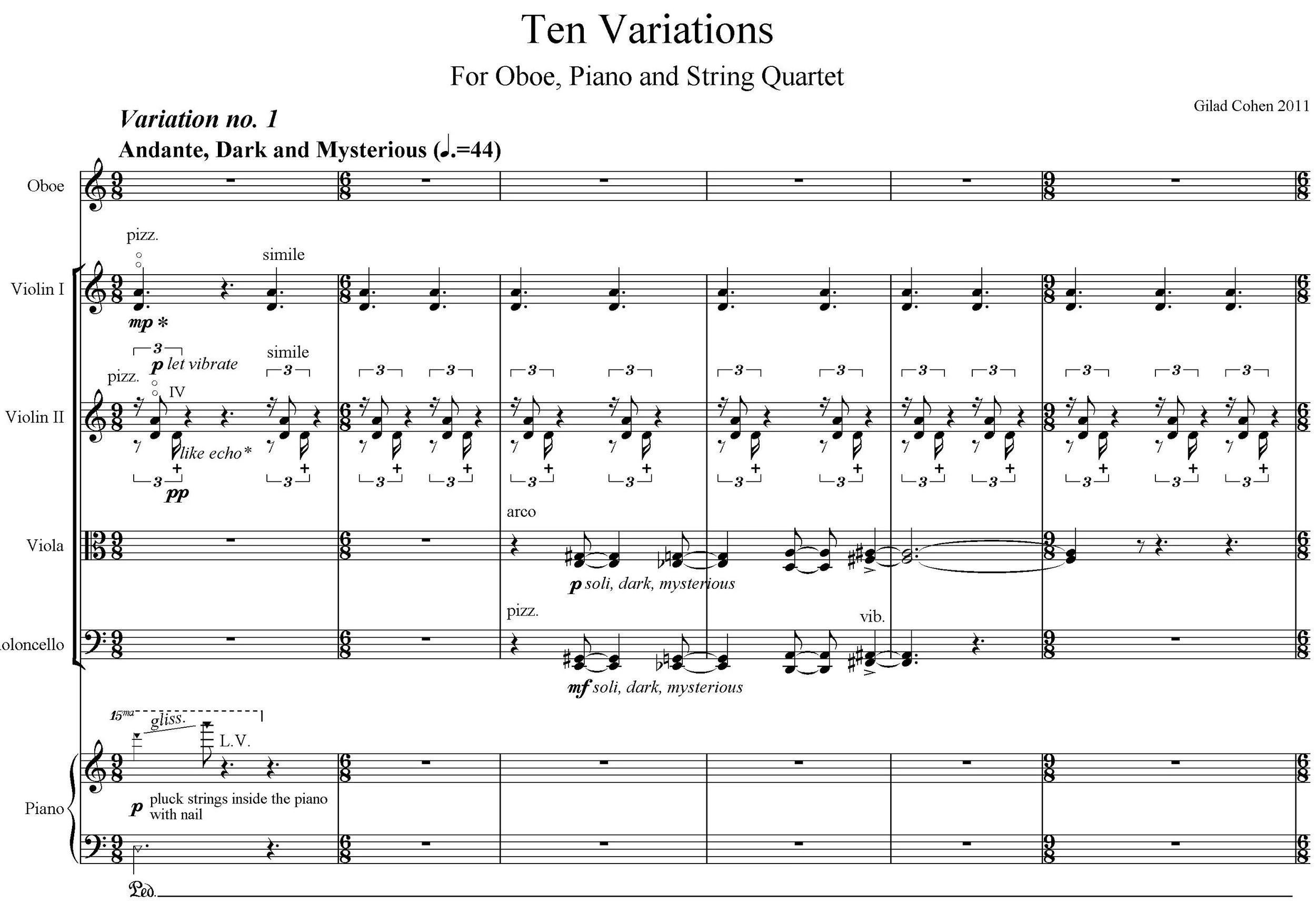 Ten Variations: score+parts (PDF download)