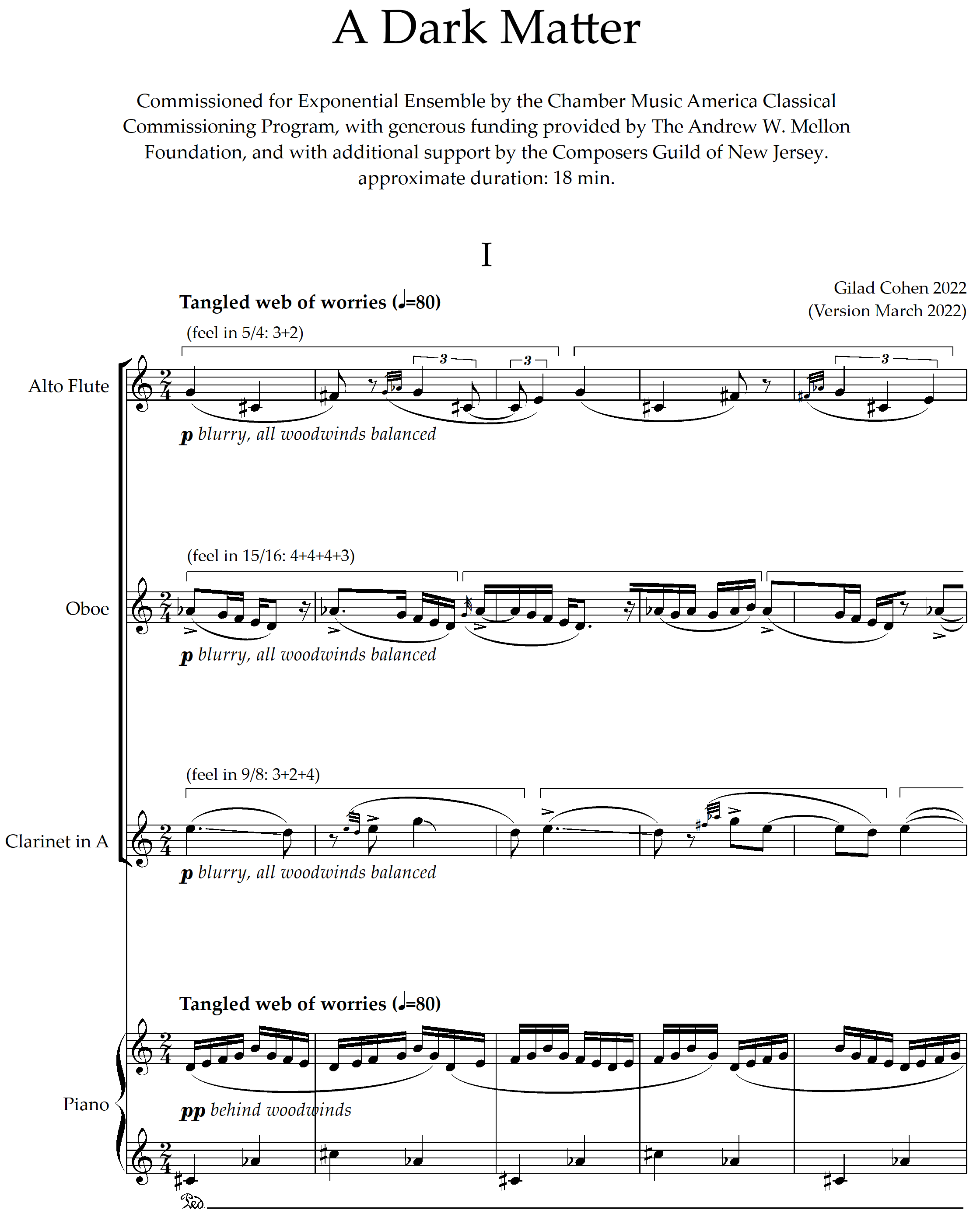 A Dark Matter: score+parts (PDF download)