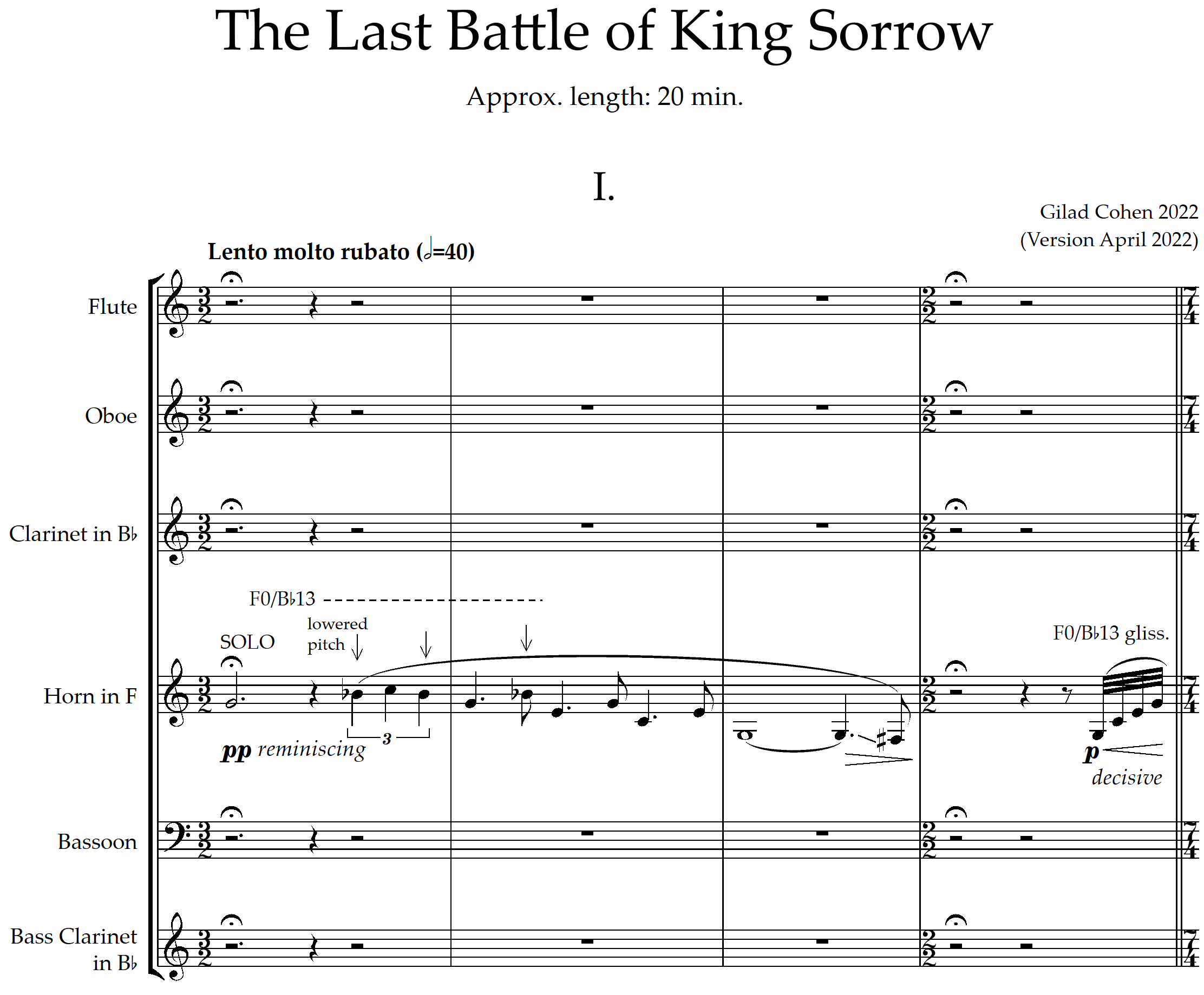 The Last Battle of King Sorrow: score+parts (PDF download)