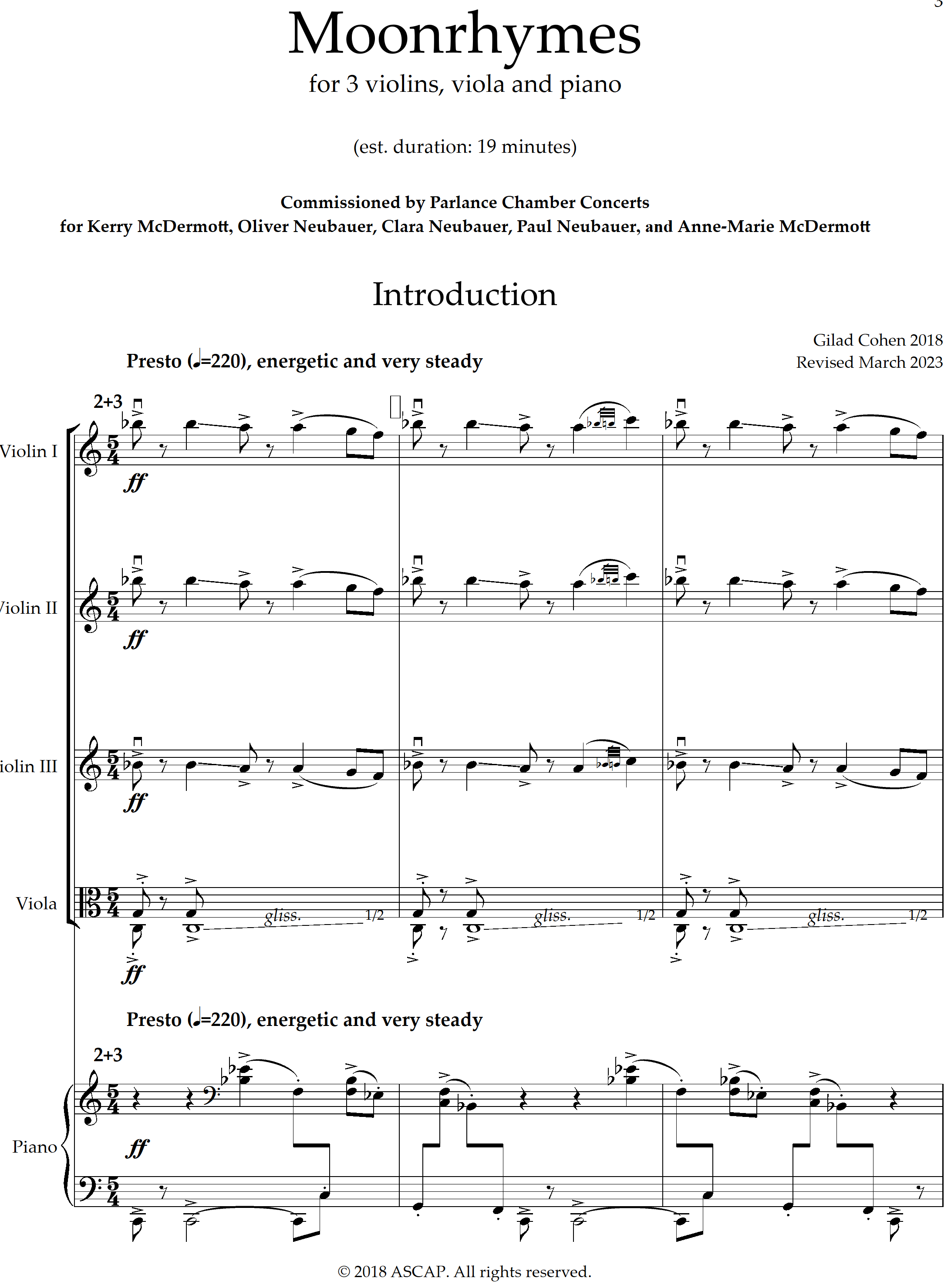 Moonrhymes - score and parts (hard copy)