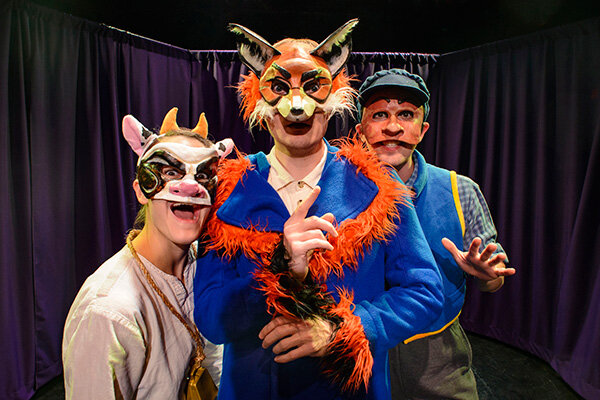  Show image for Foolish Fairytales written and directed by Paul Reisman. Pictured (L to R): Kathryn Zoerb, Jack Novak, and Danny Cackley. Capitol Hill Arts Workshop, Dec 8-23. Photo credit: DJ Corey Photography. 