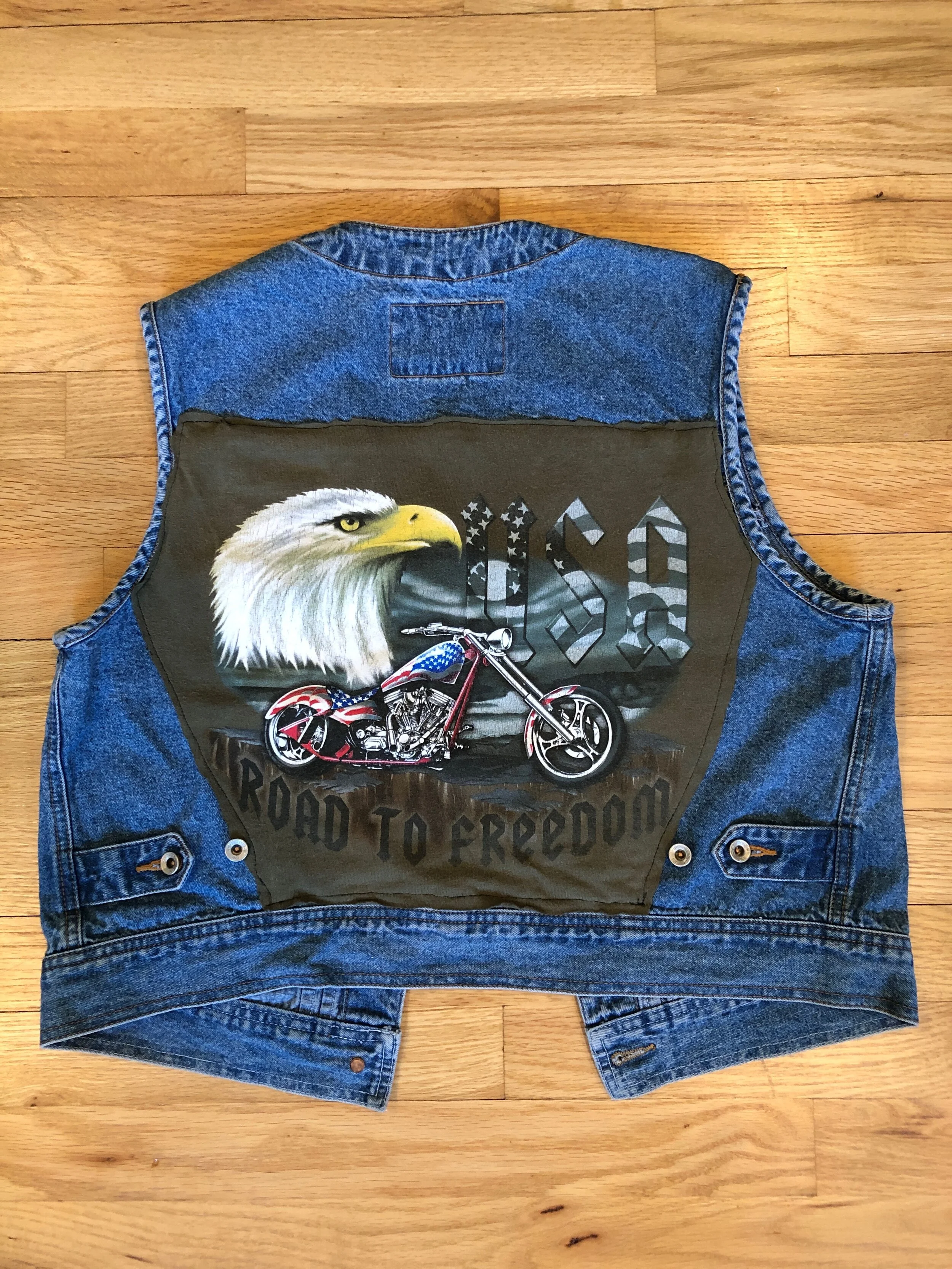 Denim Vest Road to Freedom