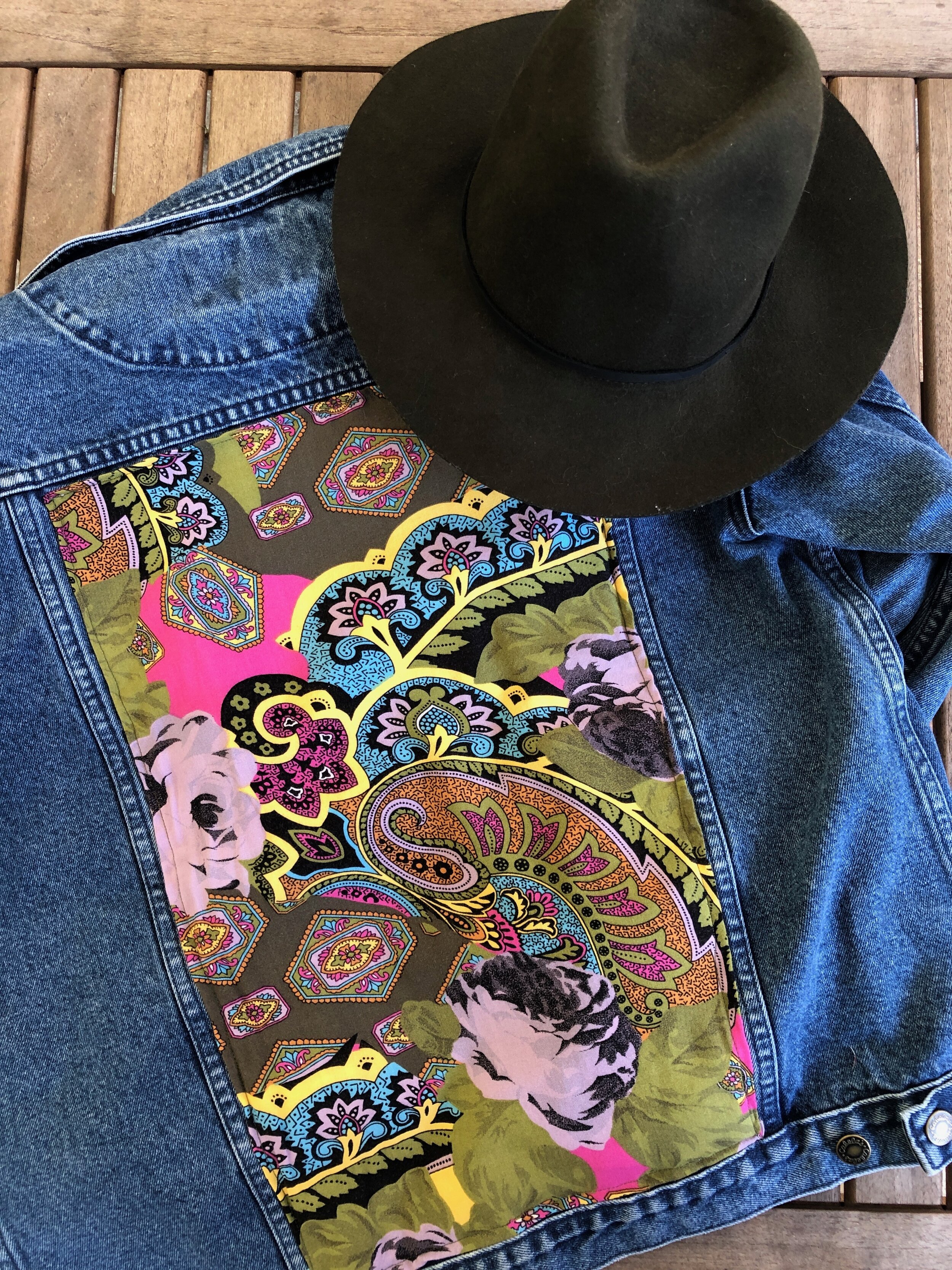 Paisley denim jacket