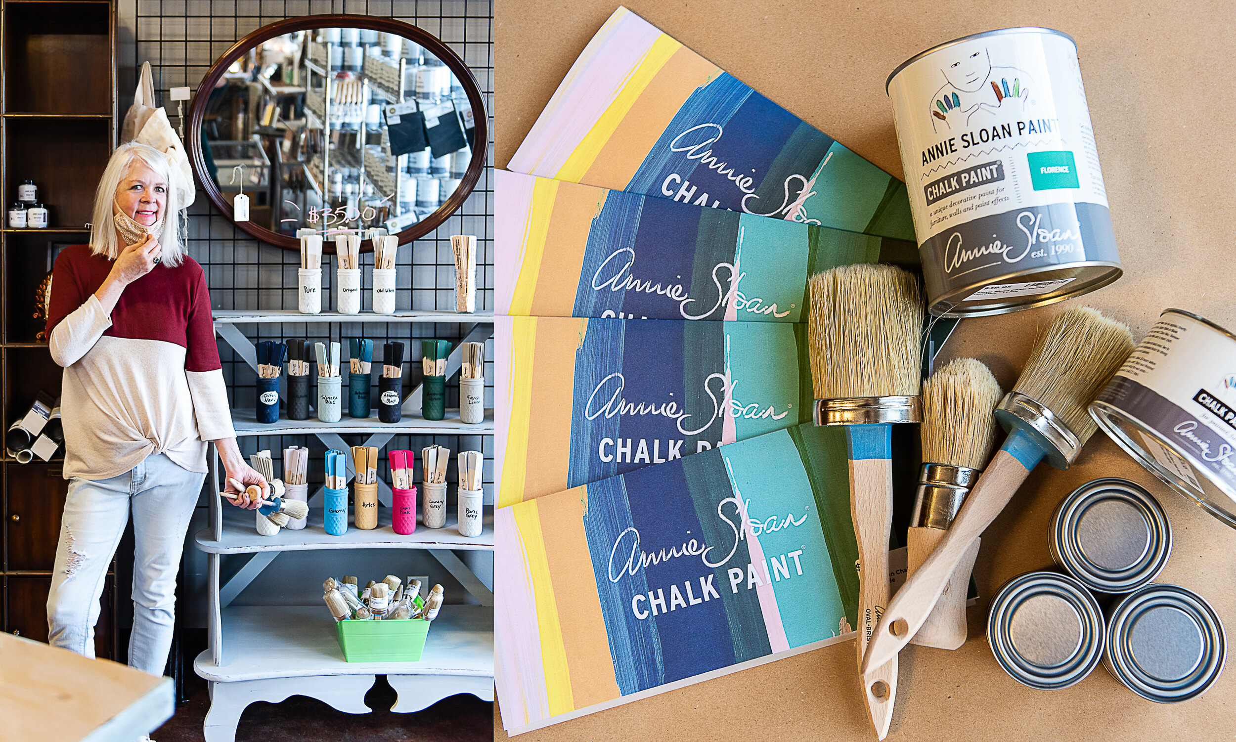 Paint Color Highlight – Annie Sloan French Linen and Paris Grey