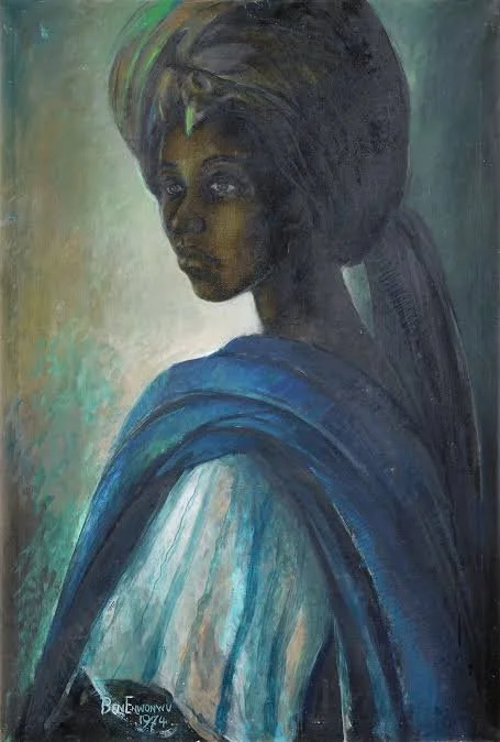 Yoruba Woman in Blue, Benedict Chukwukadibia Enwonwu