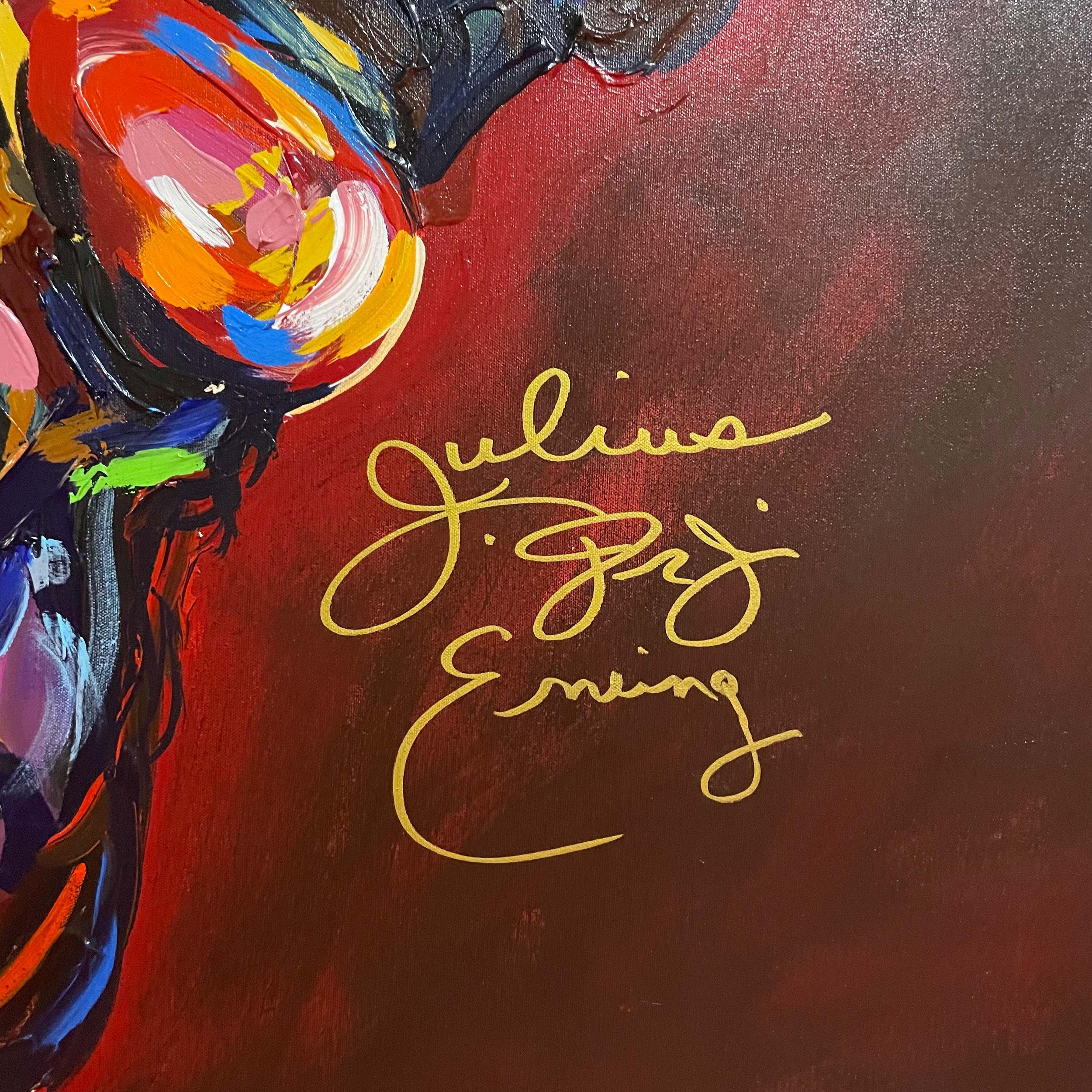 Julius "Dr. J." Erving signature close up