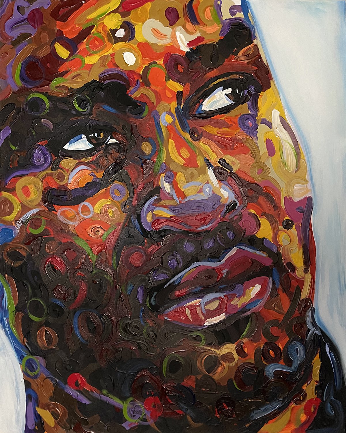 Easy Mo Bee #2 (unsigned): 48" x 60" acrylic on canvas