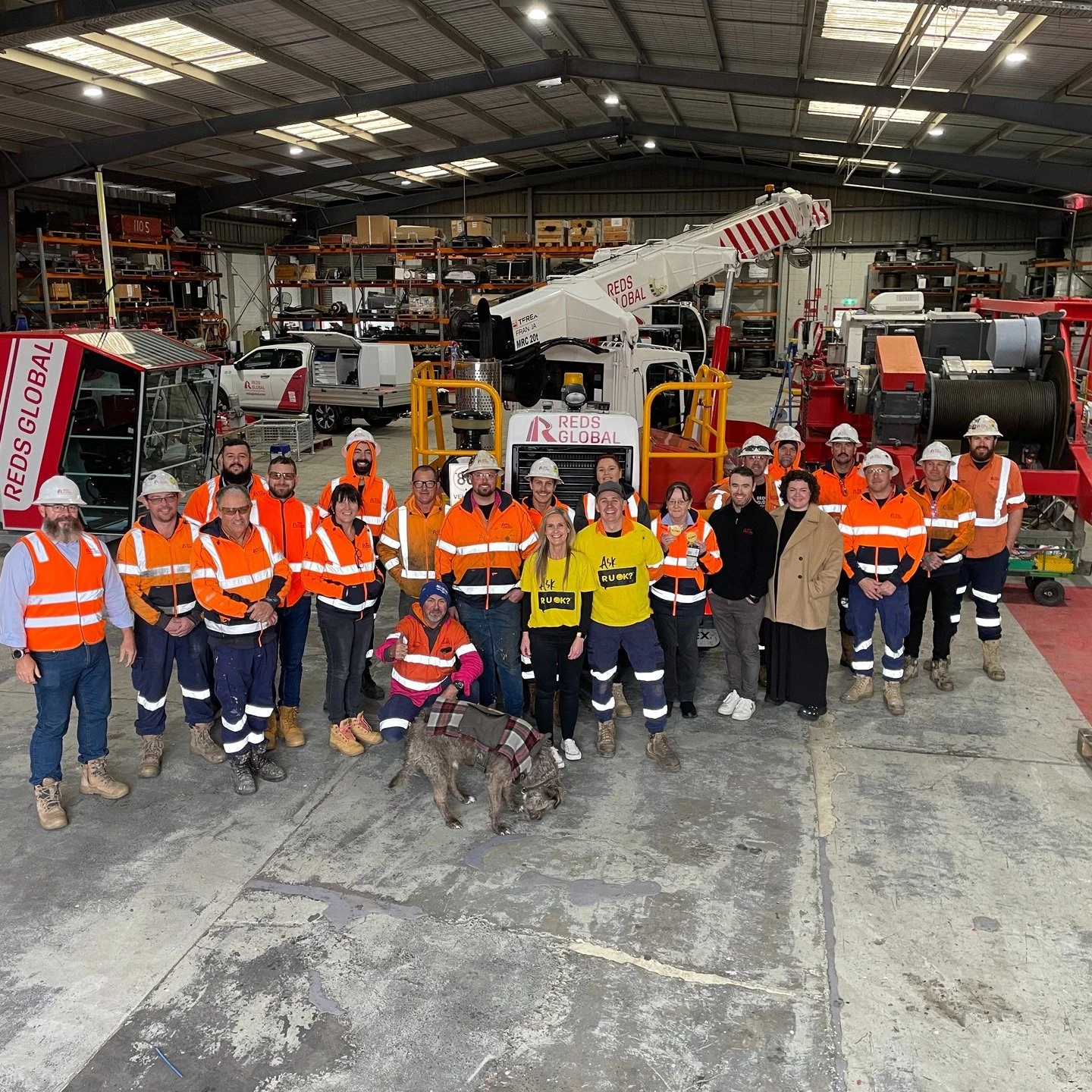 This morning, Reds Global came together for a team BBQ to mark R U OK? Day - a moment to pause, connect, and check in with one another.
 
As a leading provider of safe and reliable materials handling and energy solutions to the Australian constructio