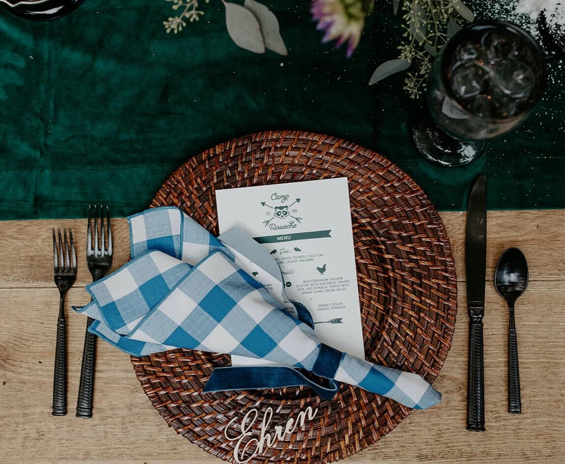 Summer Camp Wedding Tablescape