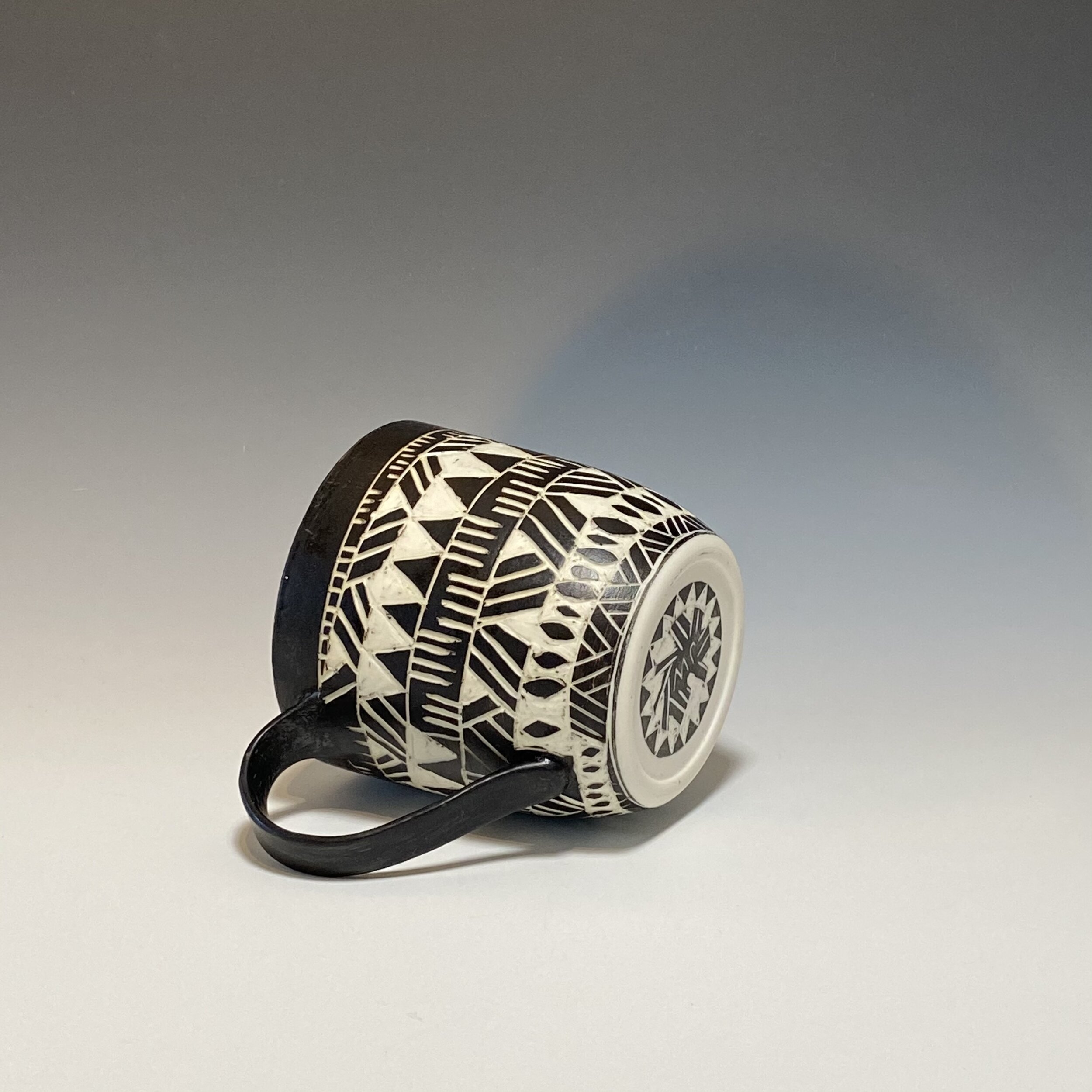 Large Porcelain carved mug
