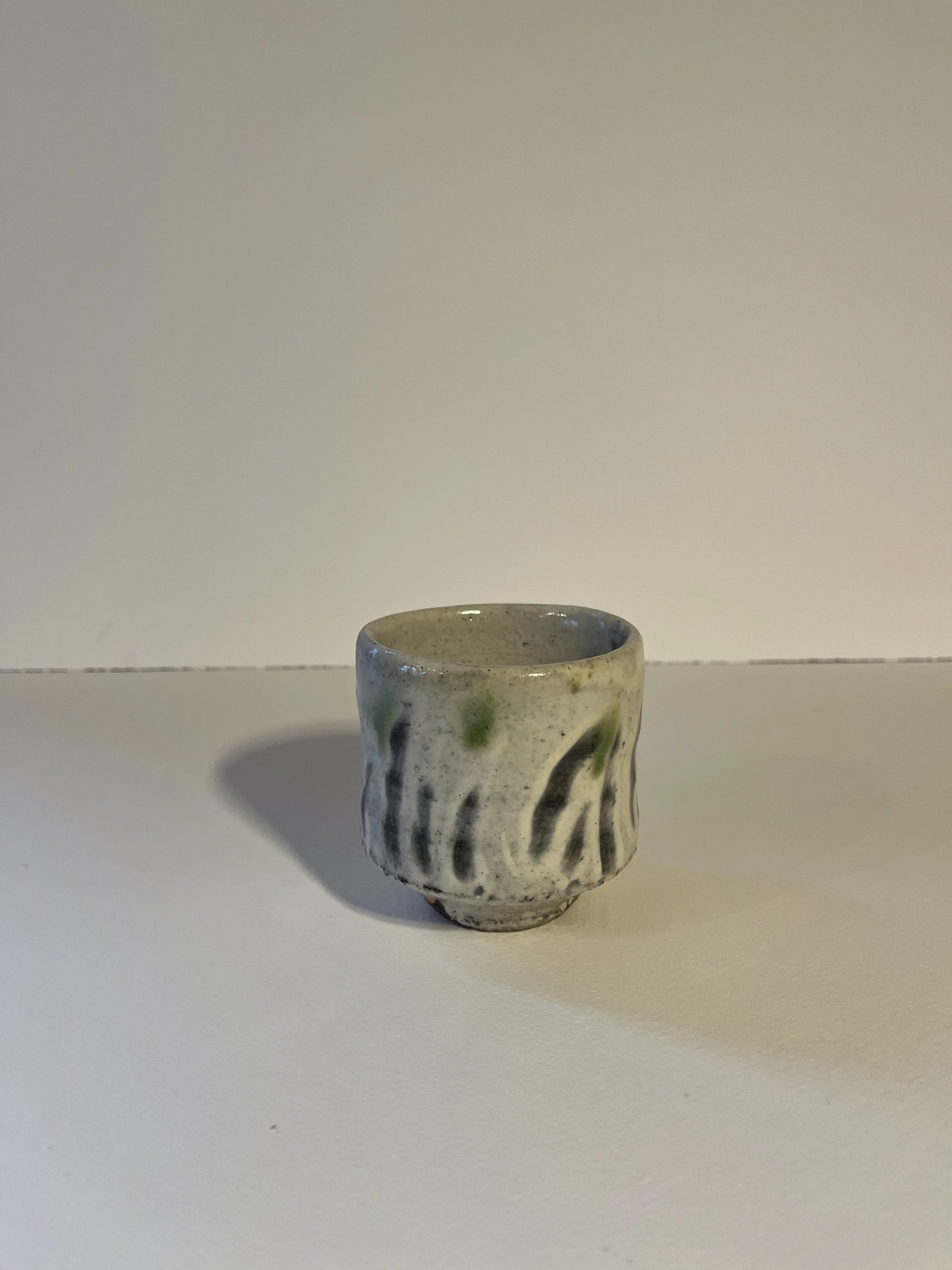 Wood-fired Tea Cup with Slip work