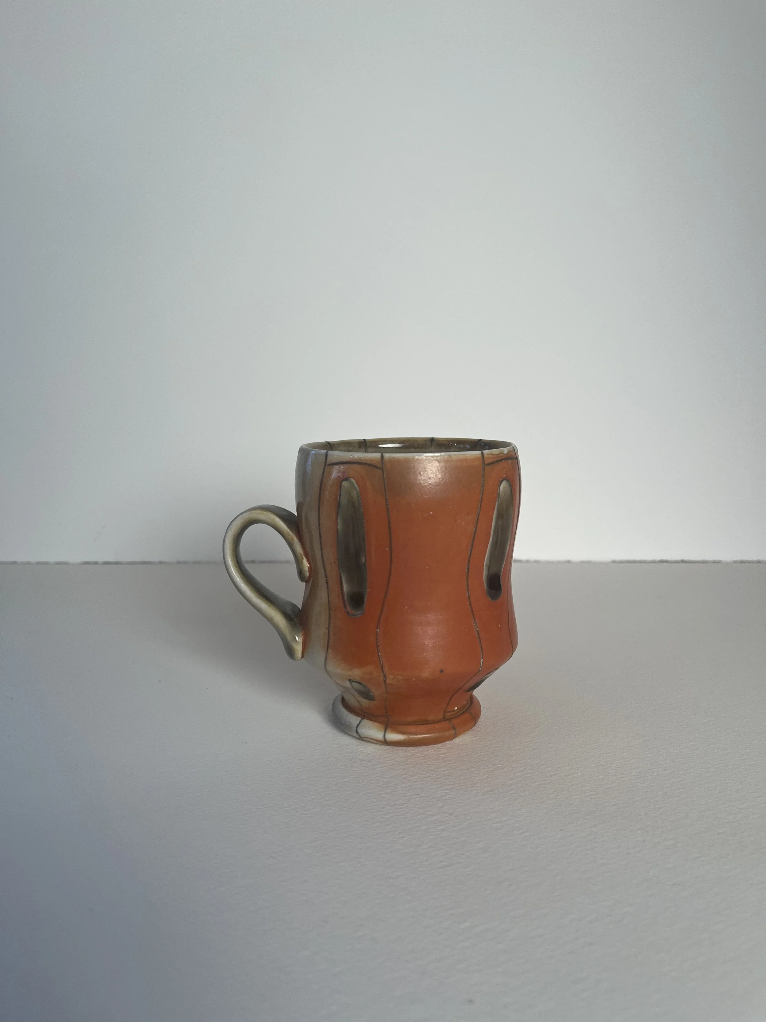 Soda-fired Cup with Inlay design
