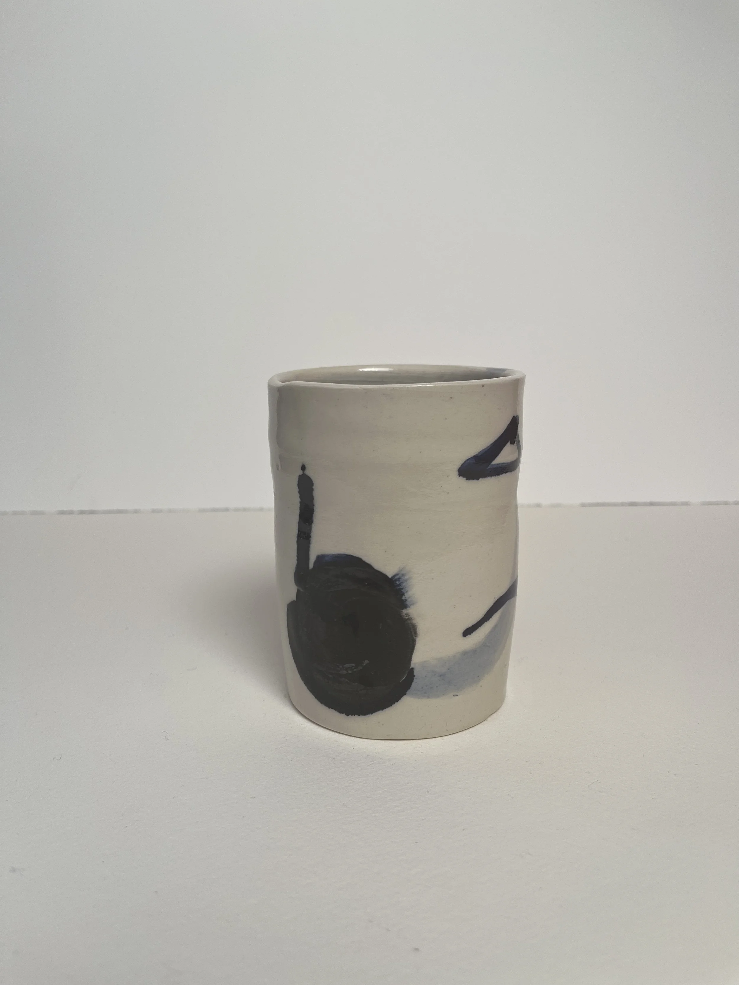 Porcelain Cup with Cobalt Brushwork