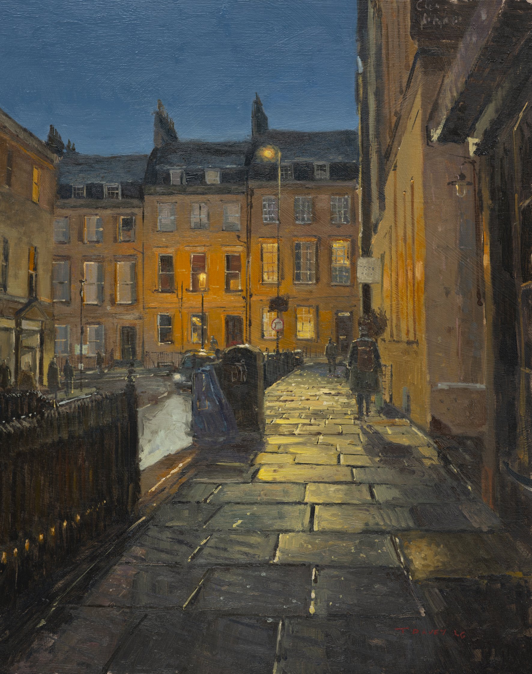  George Street, twilight hour - Framed - Oil on board - 2026 - 52 x 62 - £550