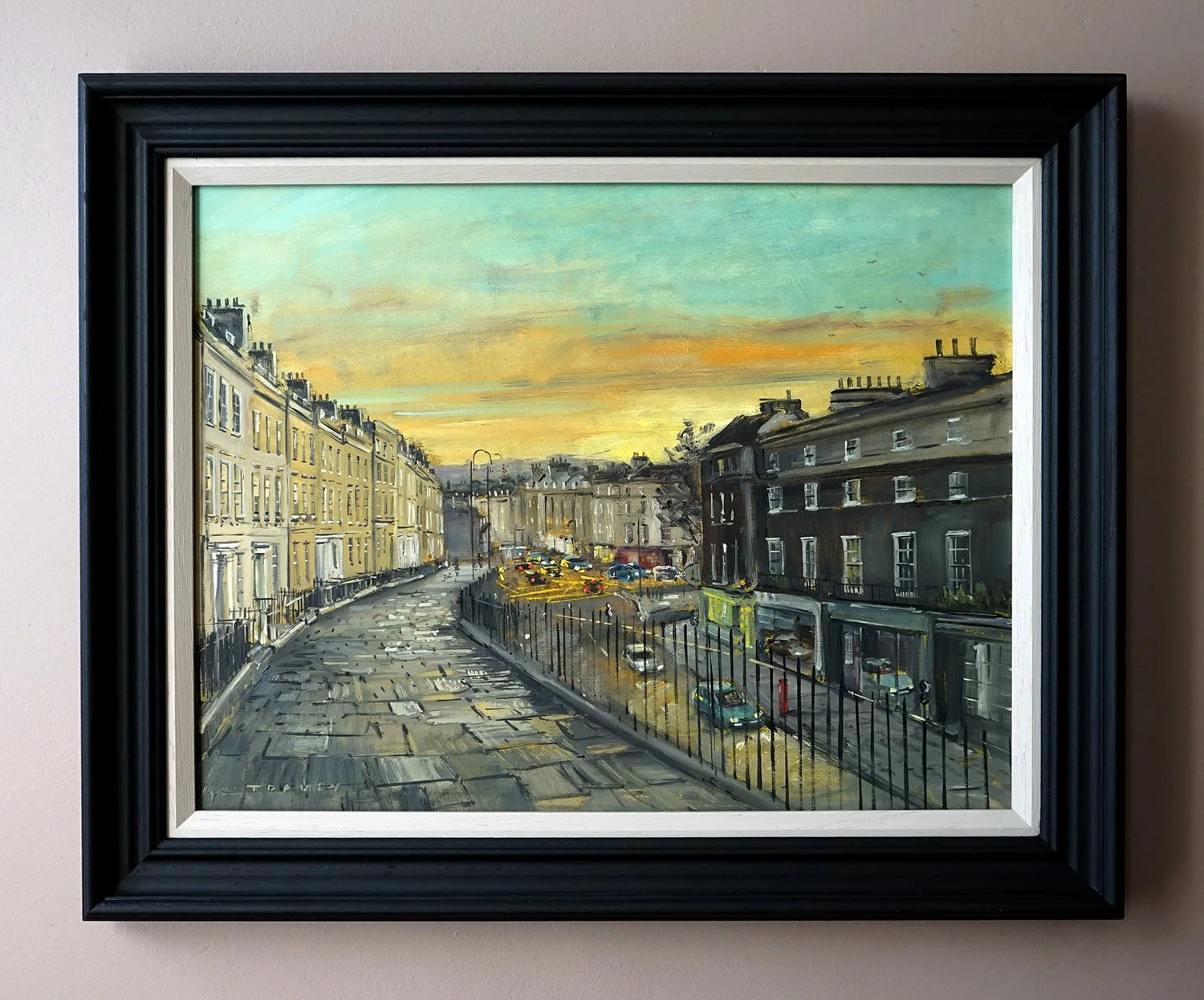 Sunrise down Walcot Parade 55.5 x 45.5cm