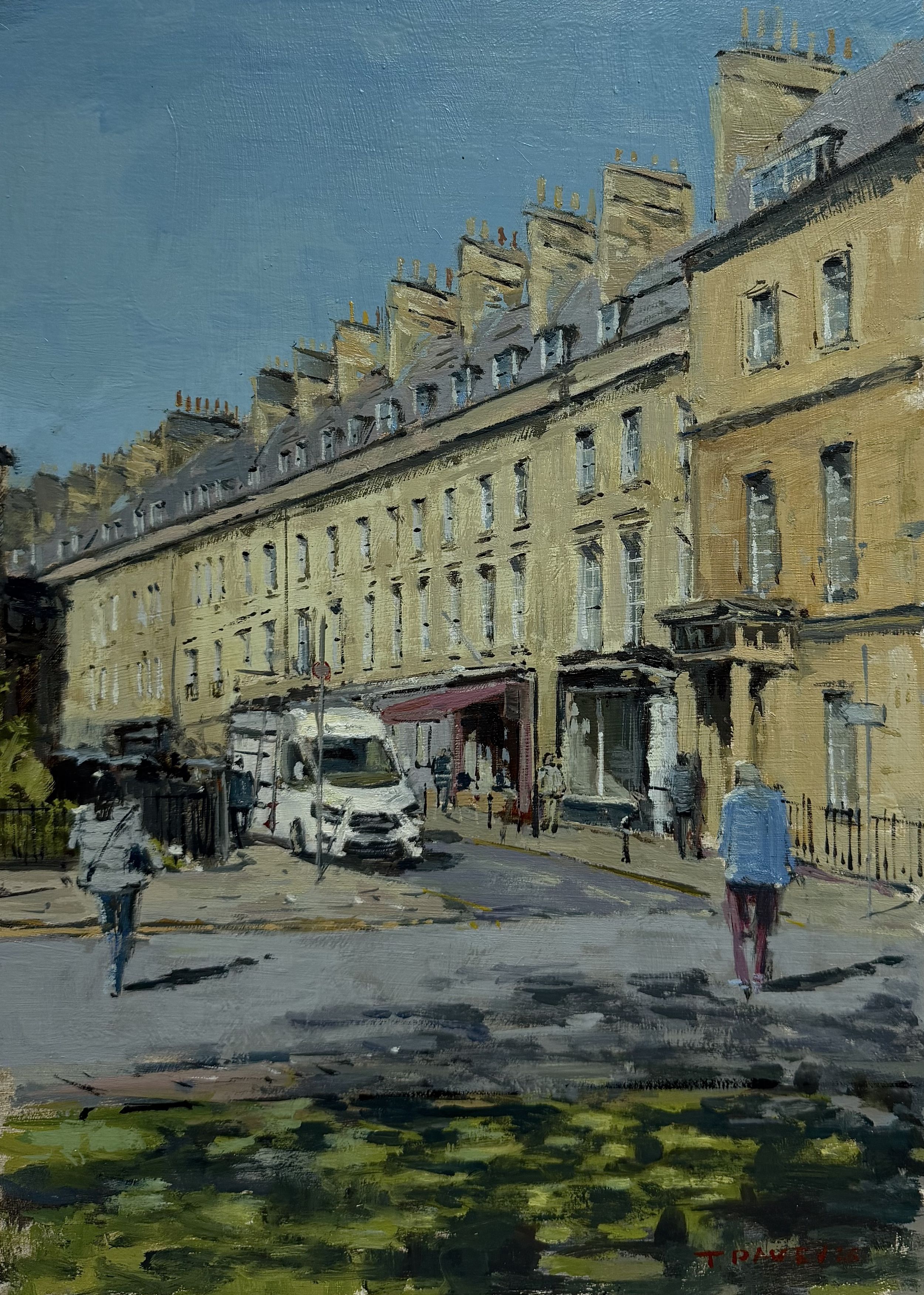 From the Circus looking down Brock Street. 2026 - Oil on board - 25/35cm - unframed - £300