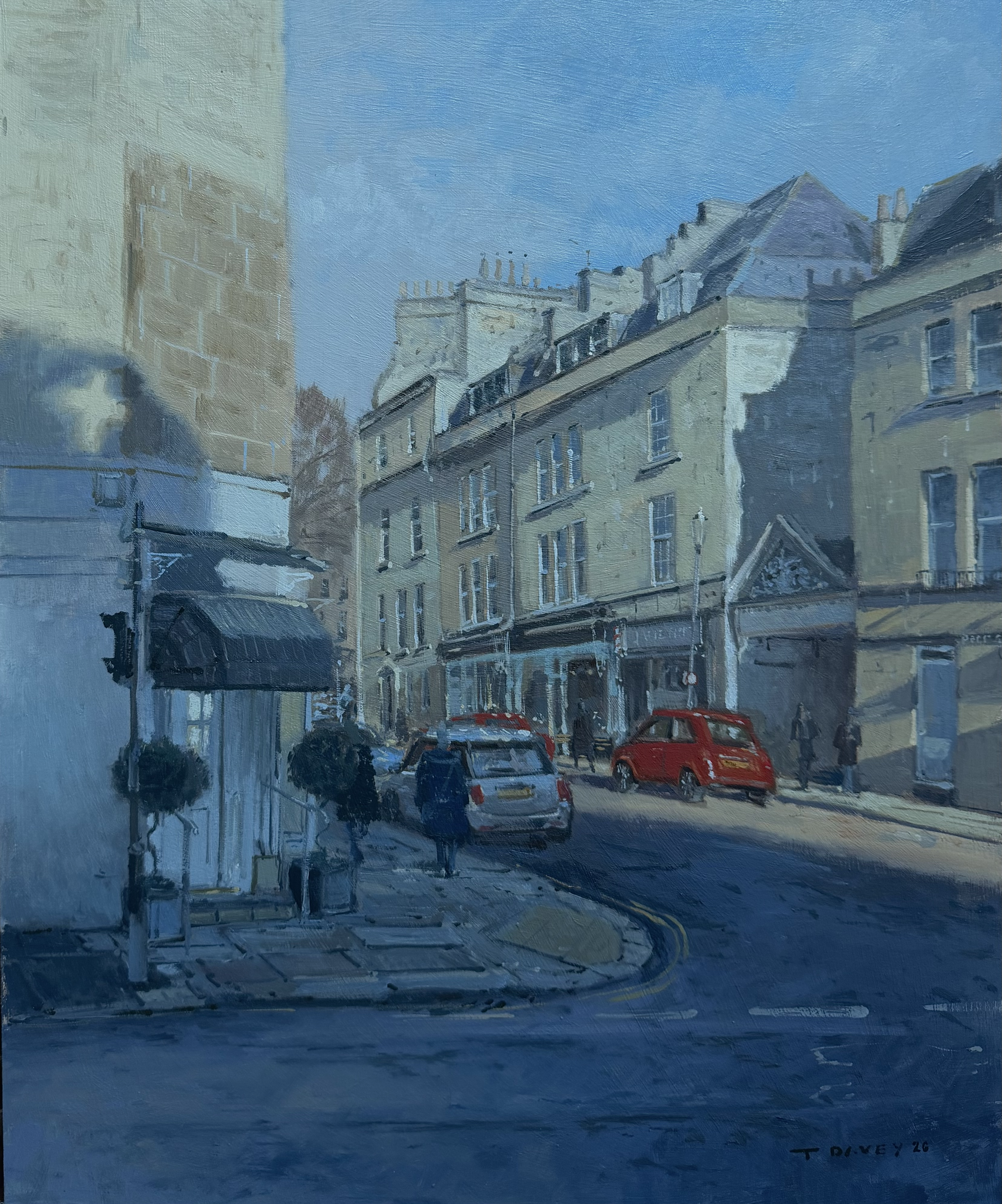 On the corner of St James's Street - 2026 - Oil on board - Framed - 53 x 63cm - £480