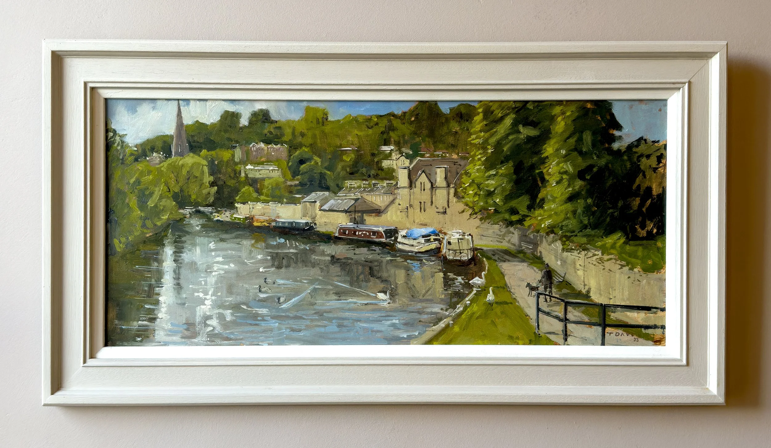 Afternoon light in Widcombe. 36 x 66cm 2023