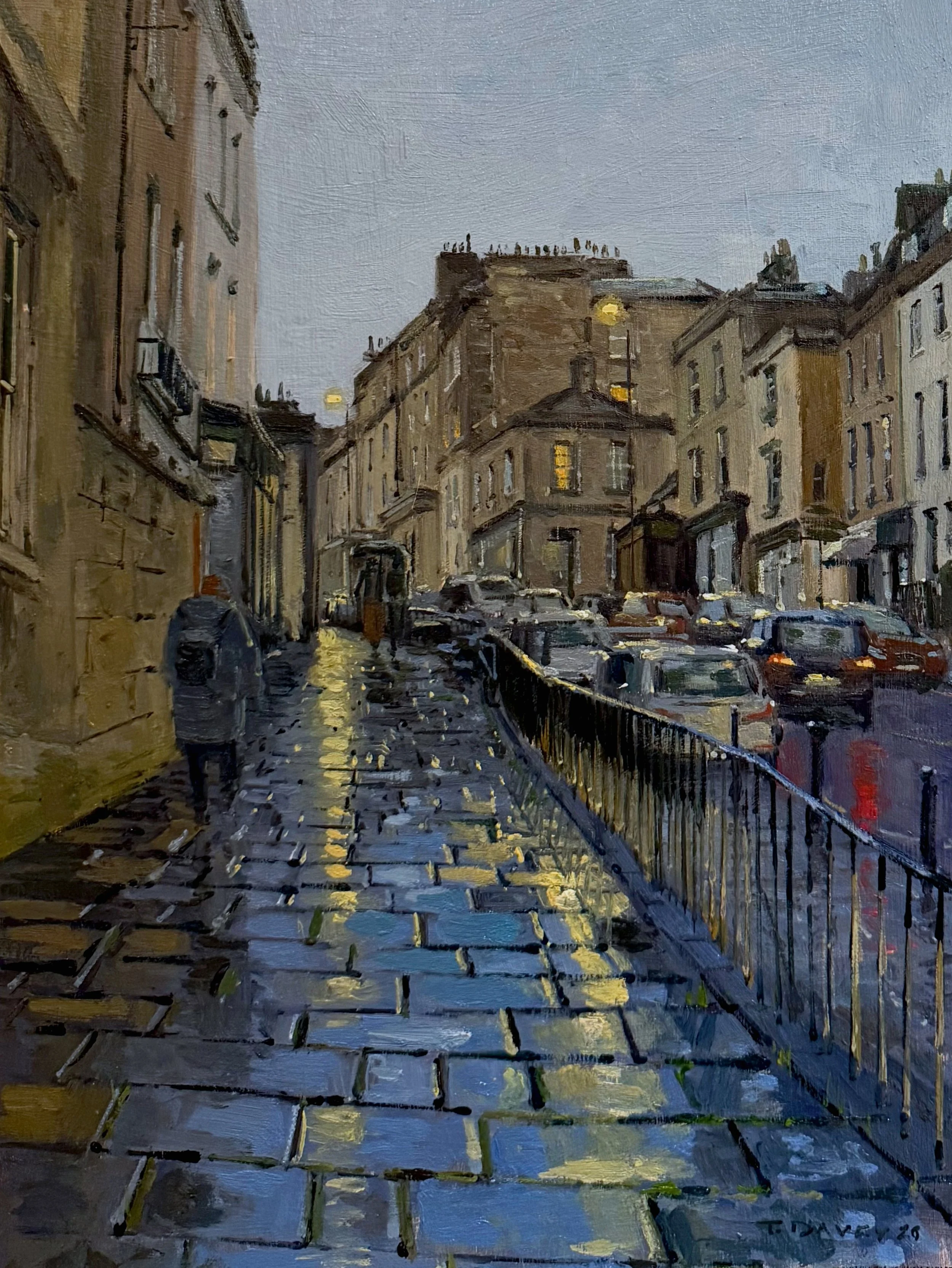 Looking up Lansdown Road/Belvedere - framed - Oil on Board - 2026 - 41 x 51cm - £420