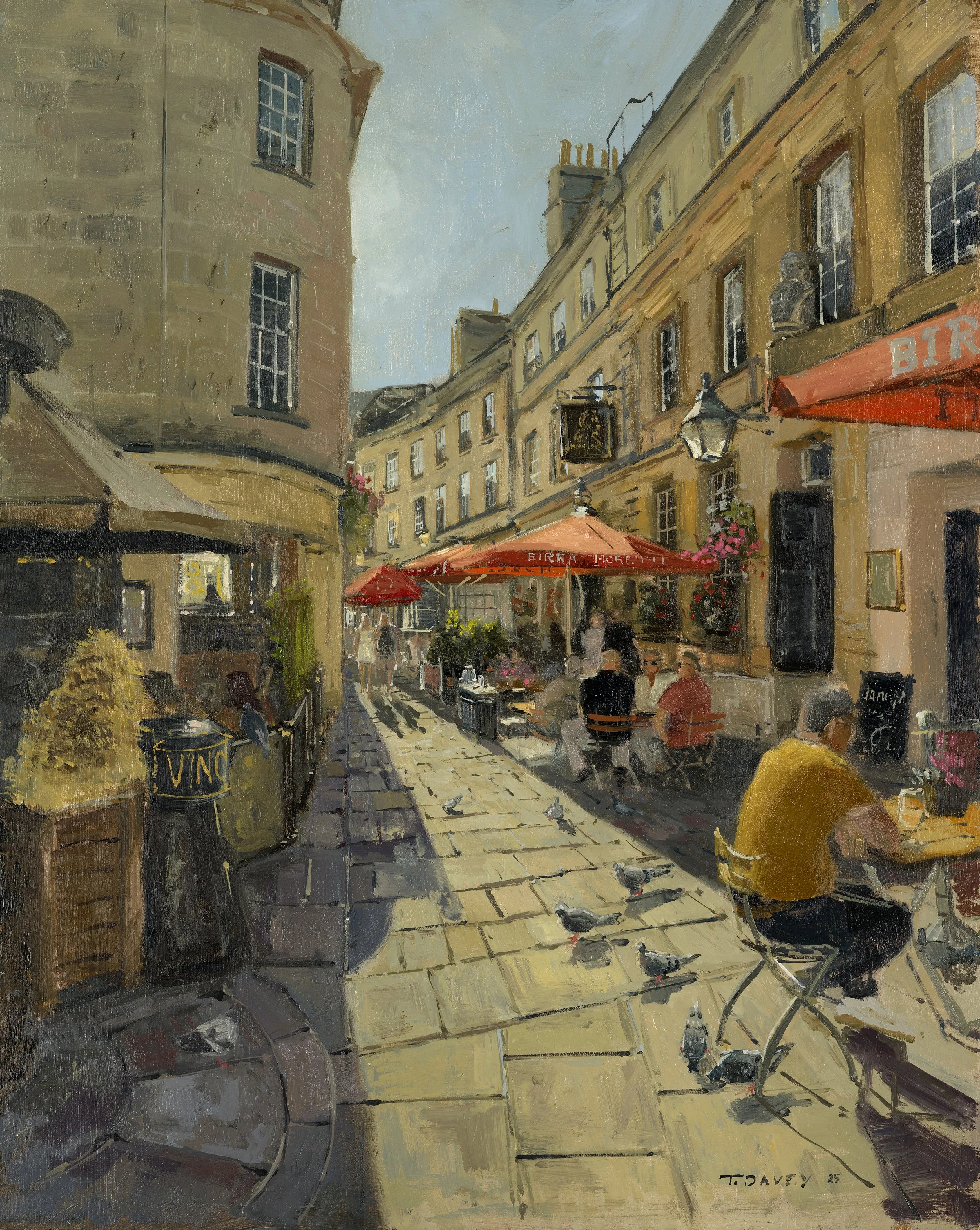 Outside the Garrick's. 