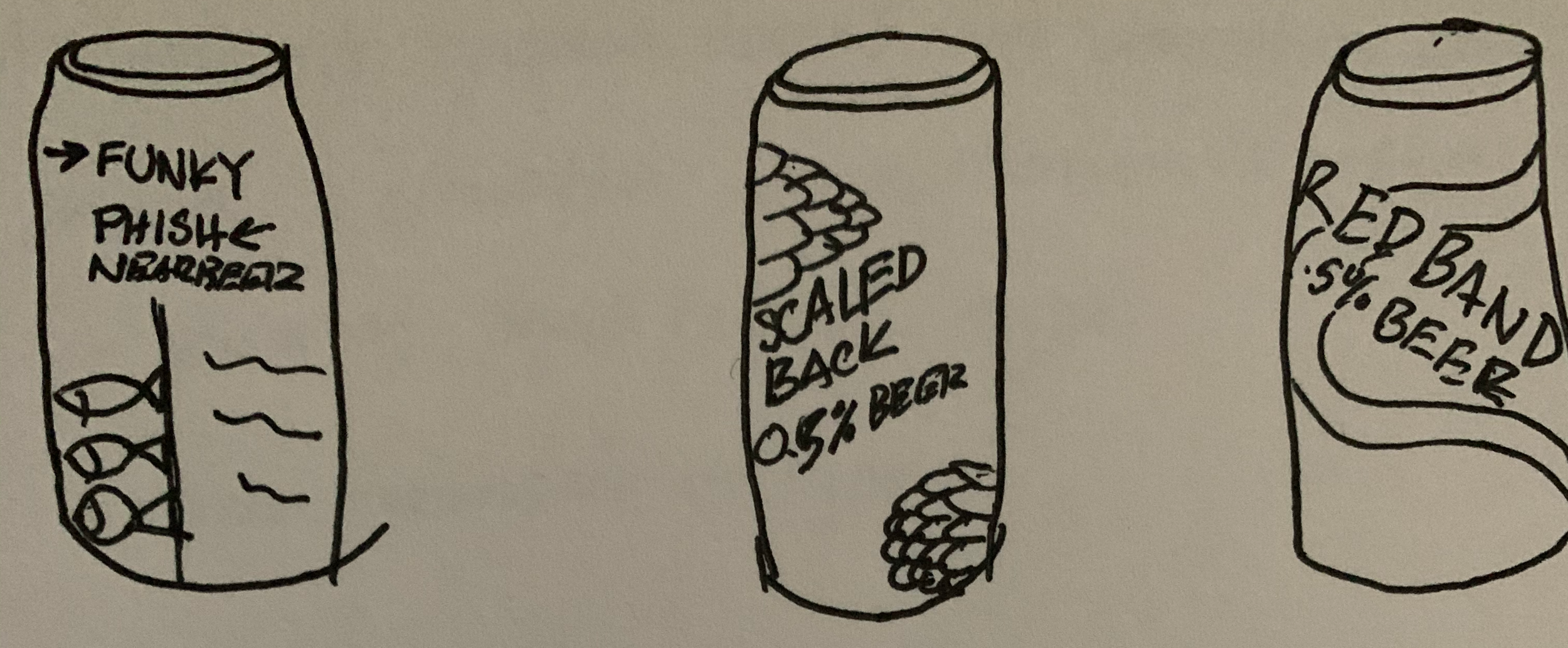 Initial can sketches.