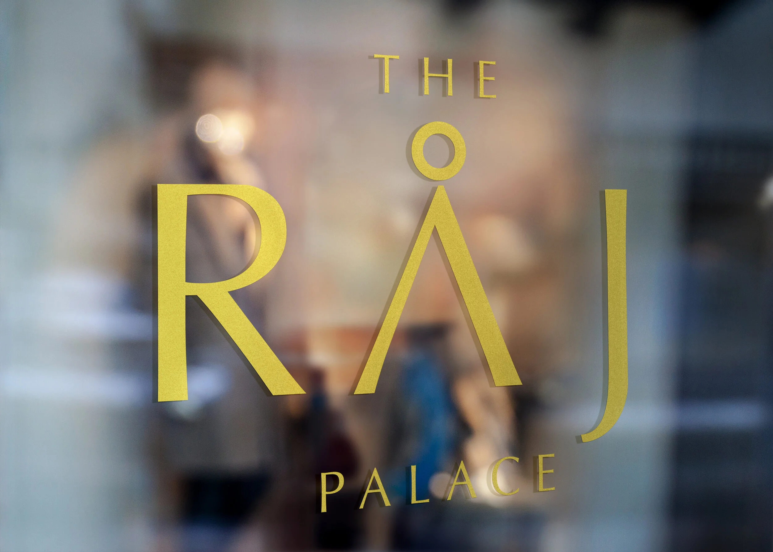 Logo on a window pane.