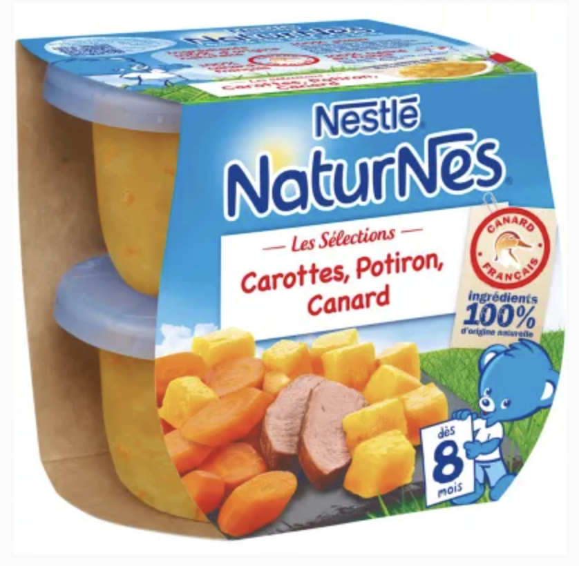 1 palette Carottes, potiron, canard dès 8 mois