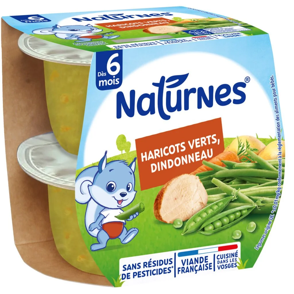1 palette de Naturnes Haricots Verts et Dindonneau