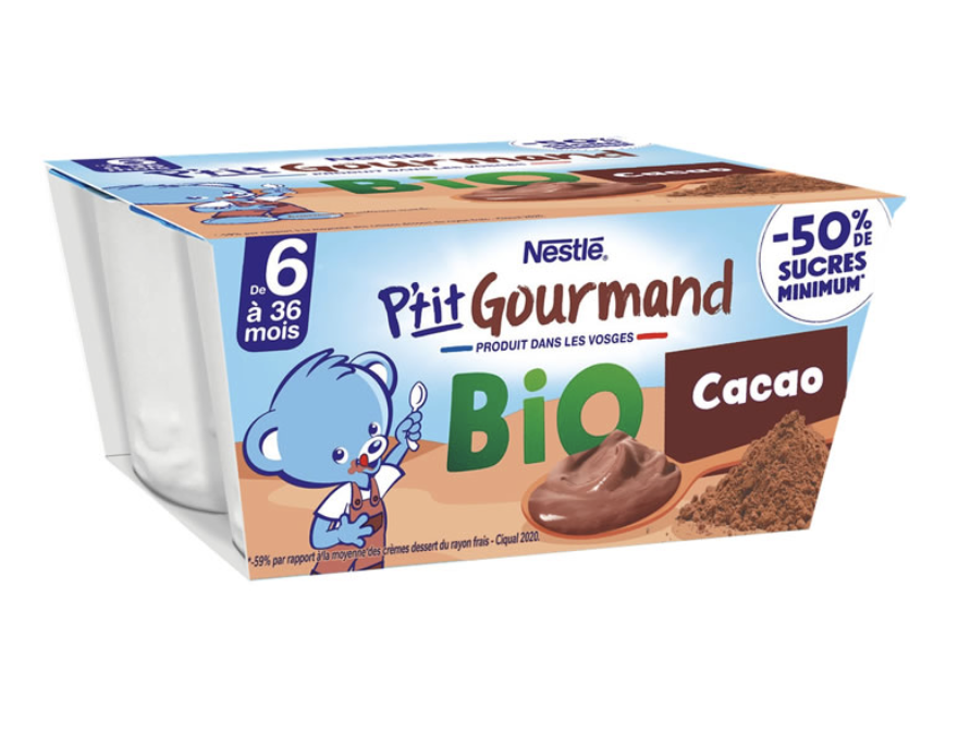 1 palette de P'tit Gourmand Cacao Bio dès 6 mois