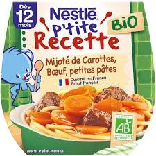1 palette P'tite Recette Mijoté Carottes Boeuf Bio dès 8 mois