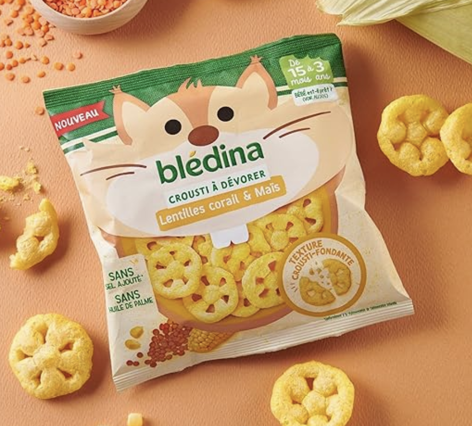 1 palette Biscuits soufflés lentilles corail maïs dès 15 mois