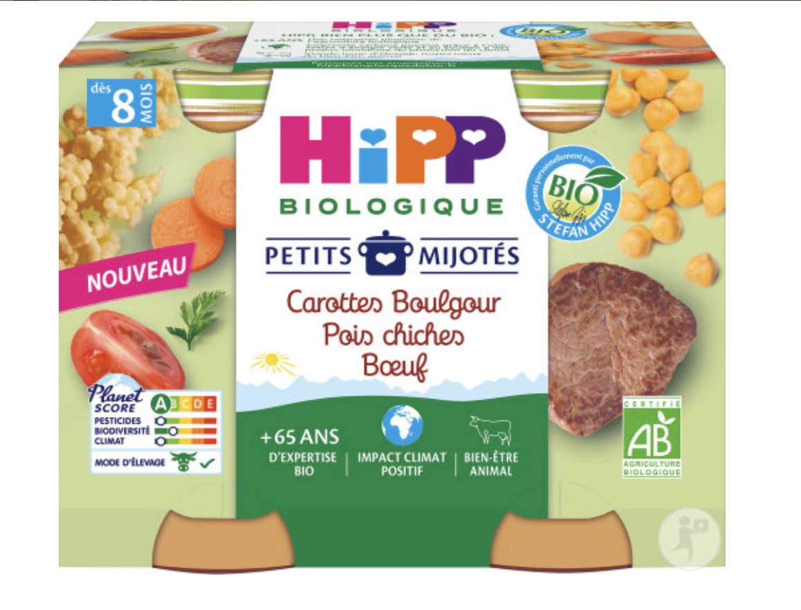Petit pot Bio Mijoté Carottes Boeuf dès 8 mois