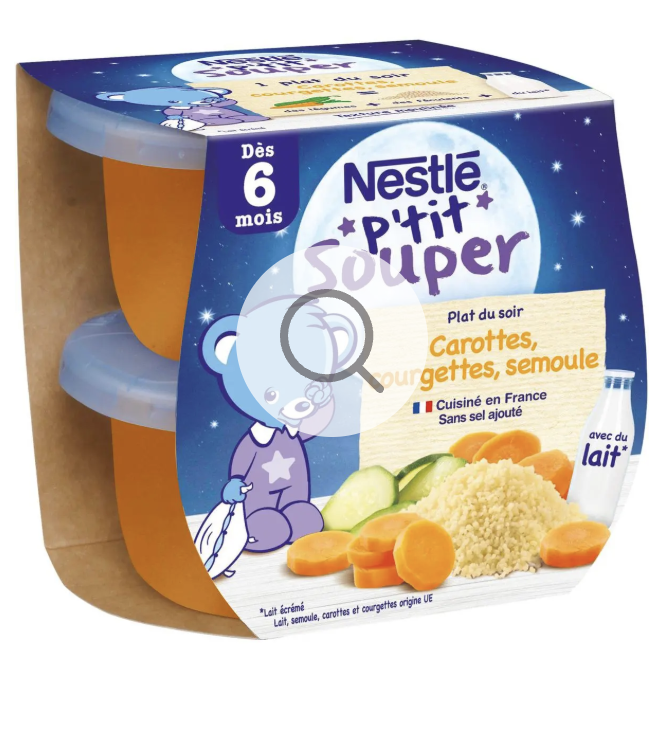 1 palette Petit souper Carotte Courgette Semoule dès 6 mois