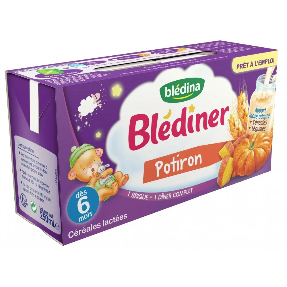 1 carton de boissons lactées aux céréales et légumes dès 6 mois