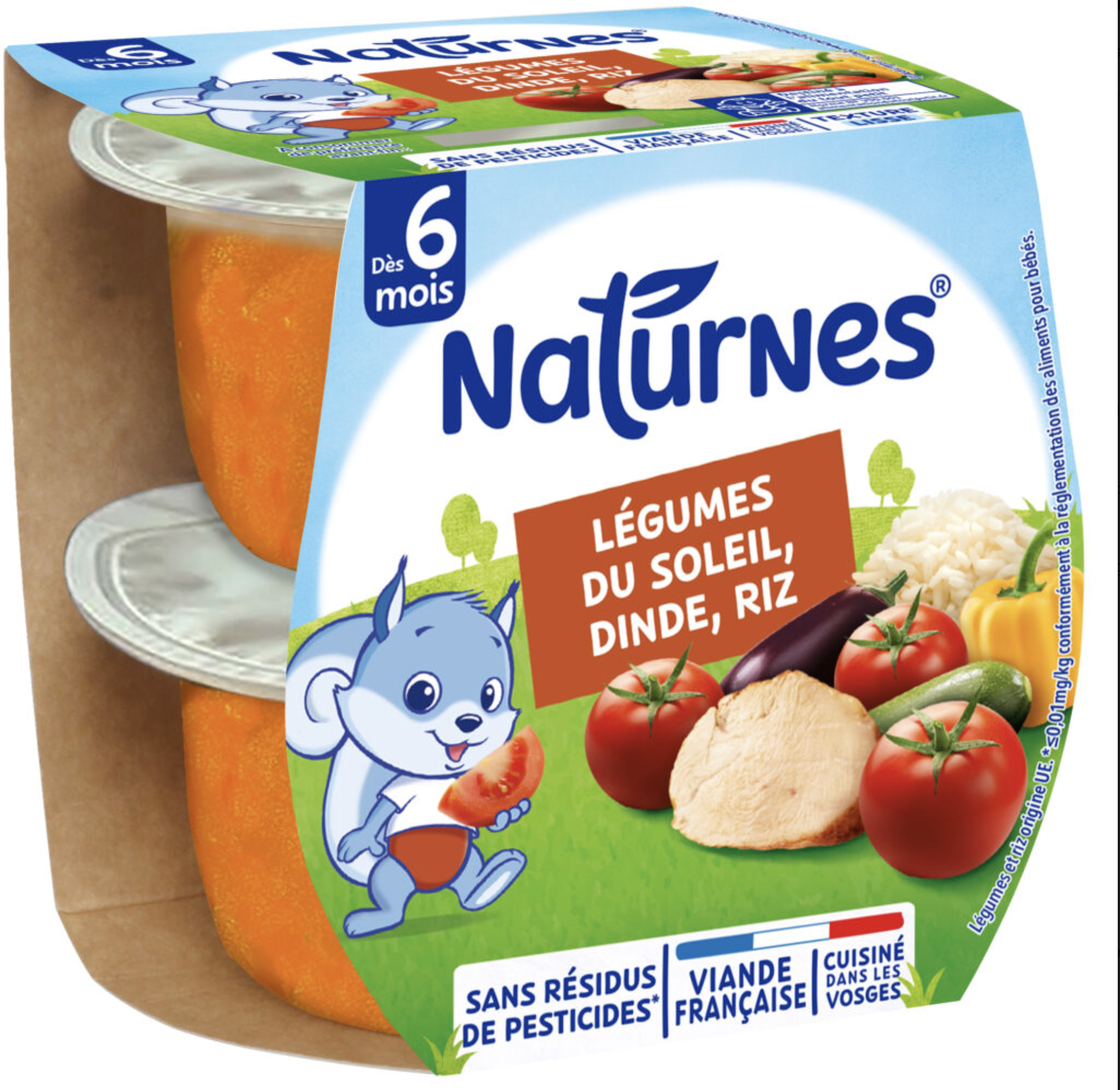 1 palette Petits pots Légumes du soleil, Dinde et riz dès 6 mois